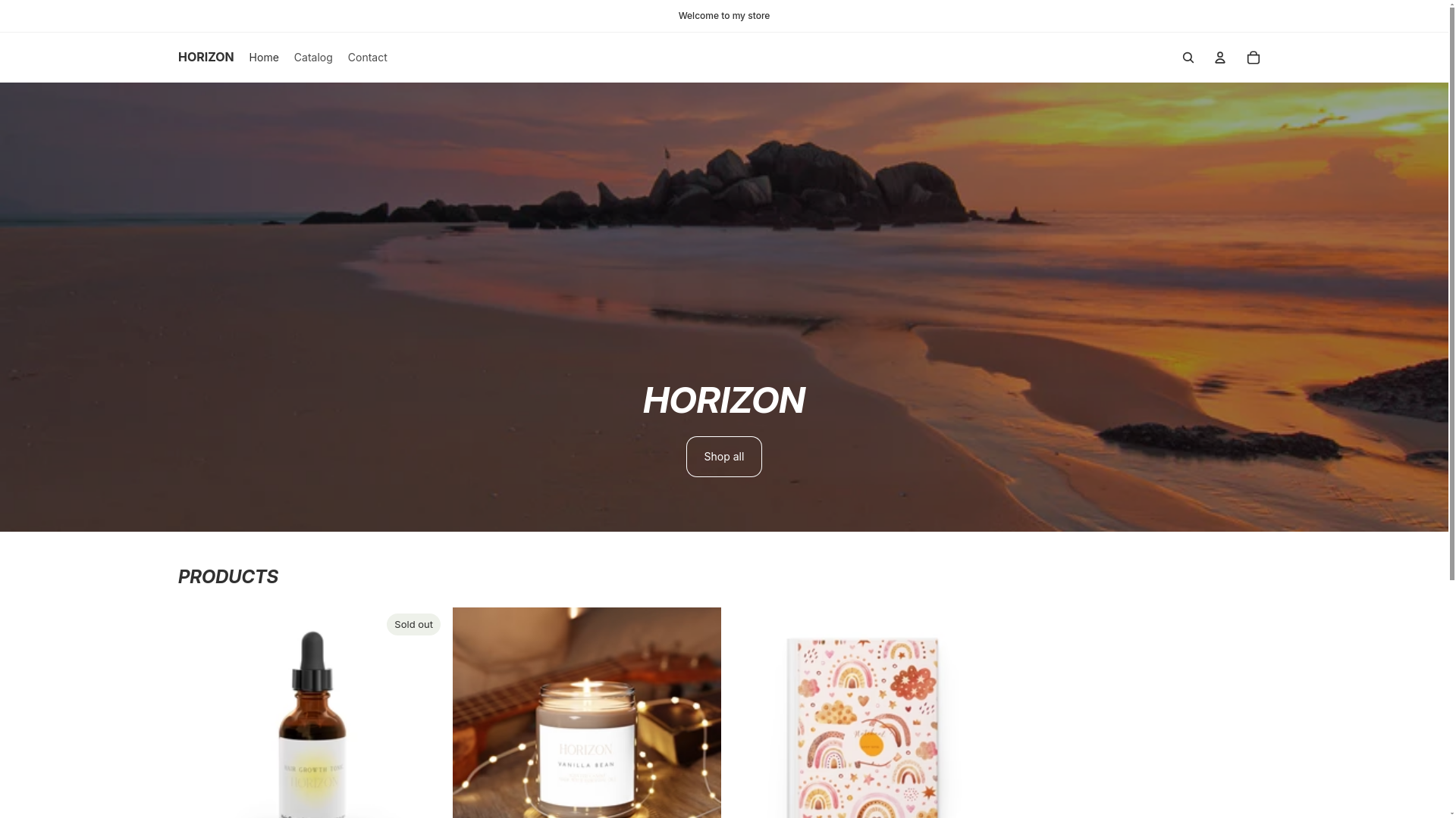 website screenshot of https://viewsathorizon.com/