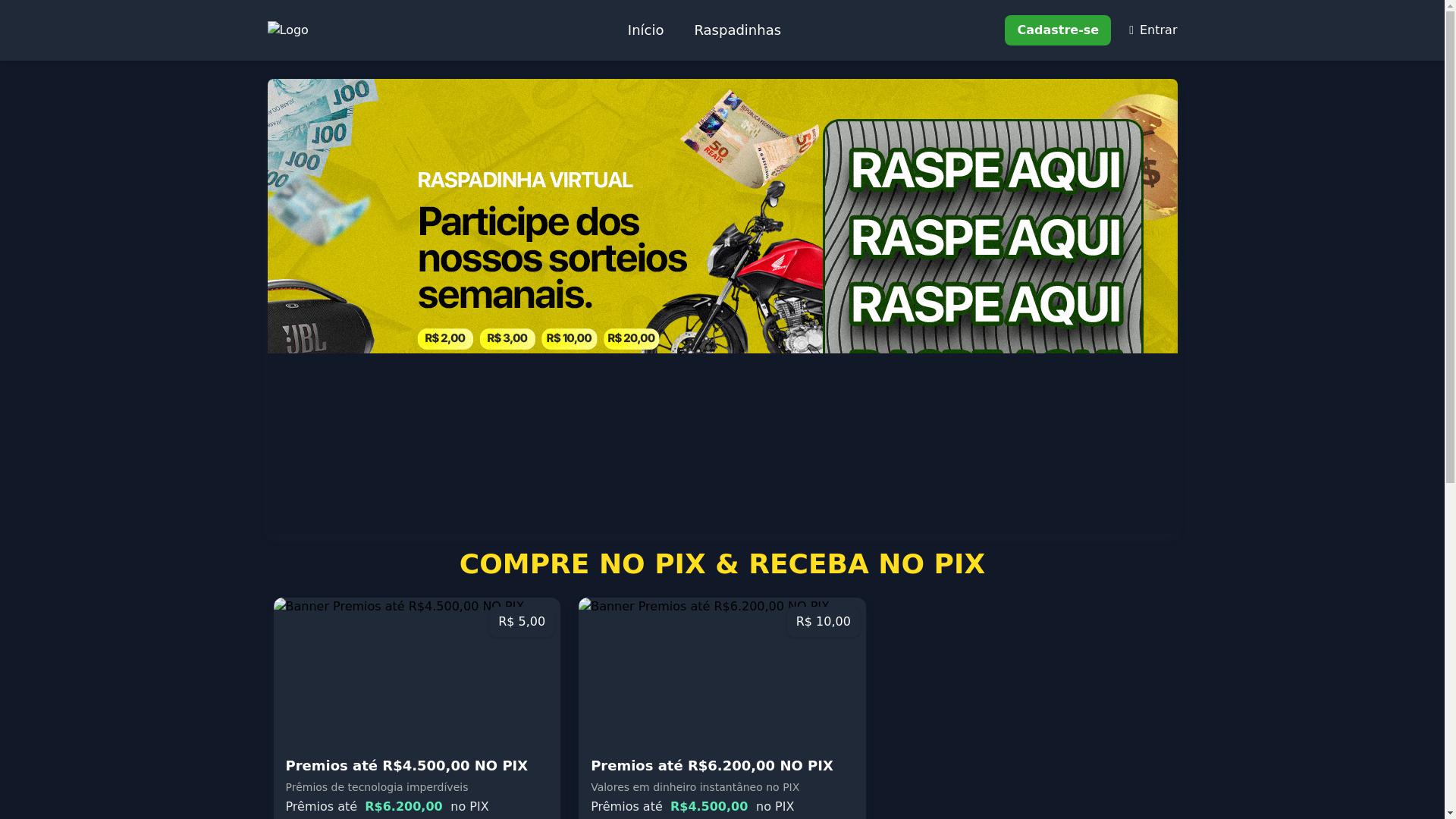 website screenshot of https://raspoudasorte.online/