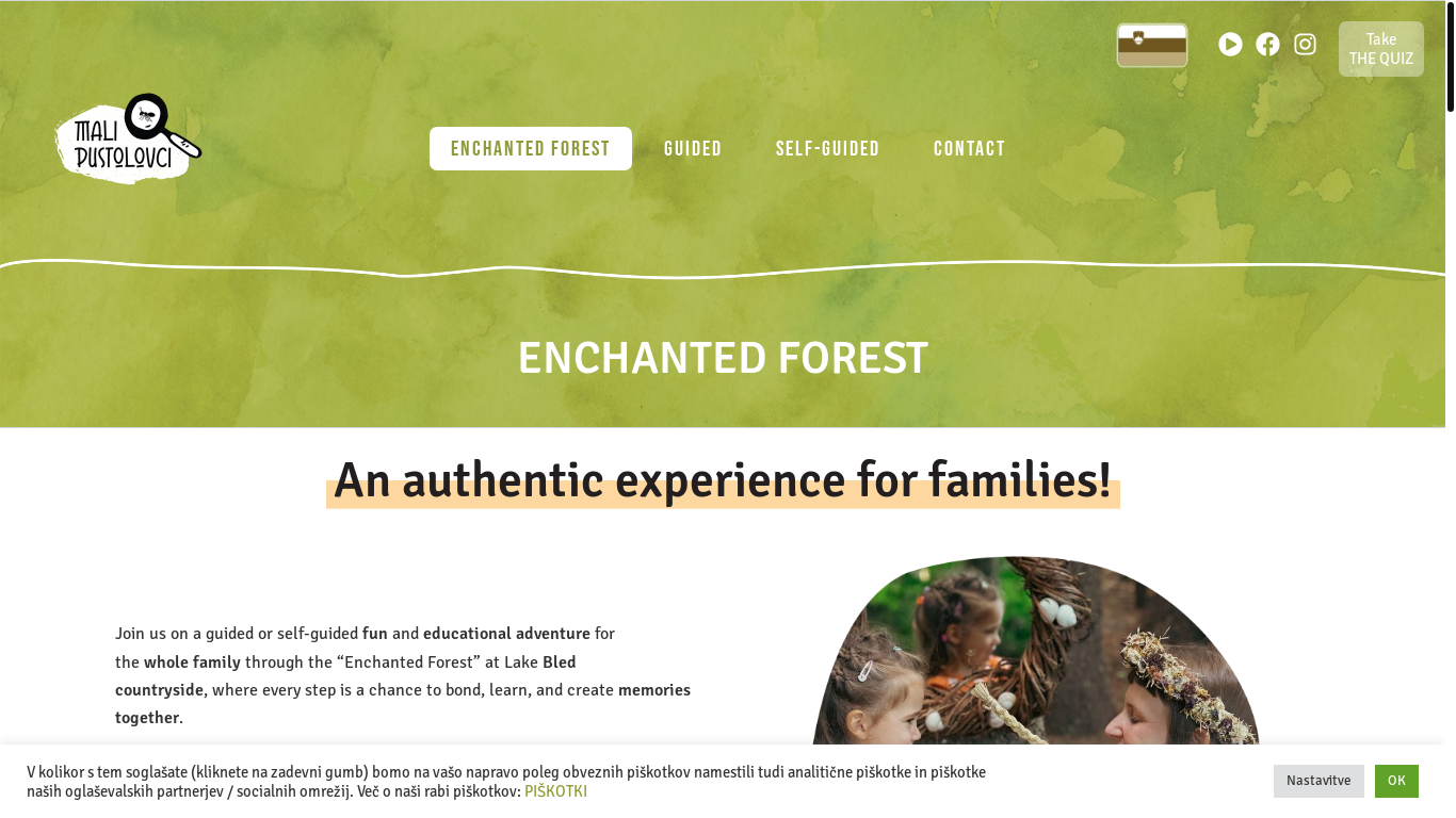 website screenshot of https://adventureparkbled.com/