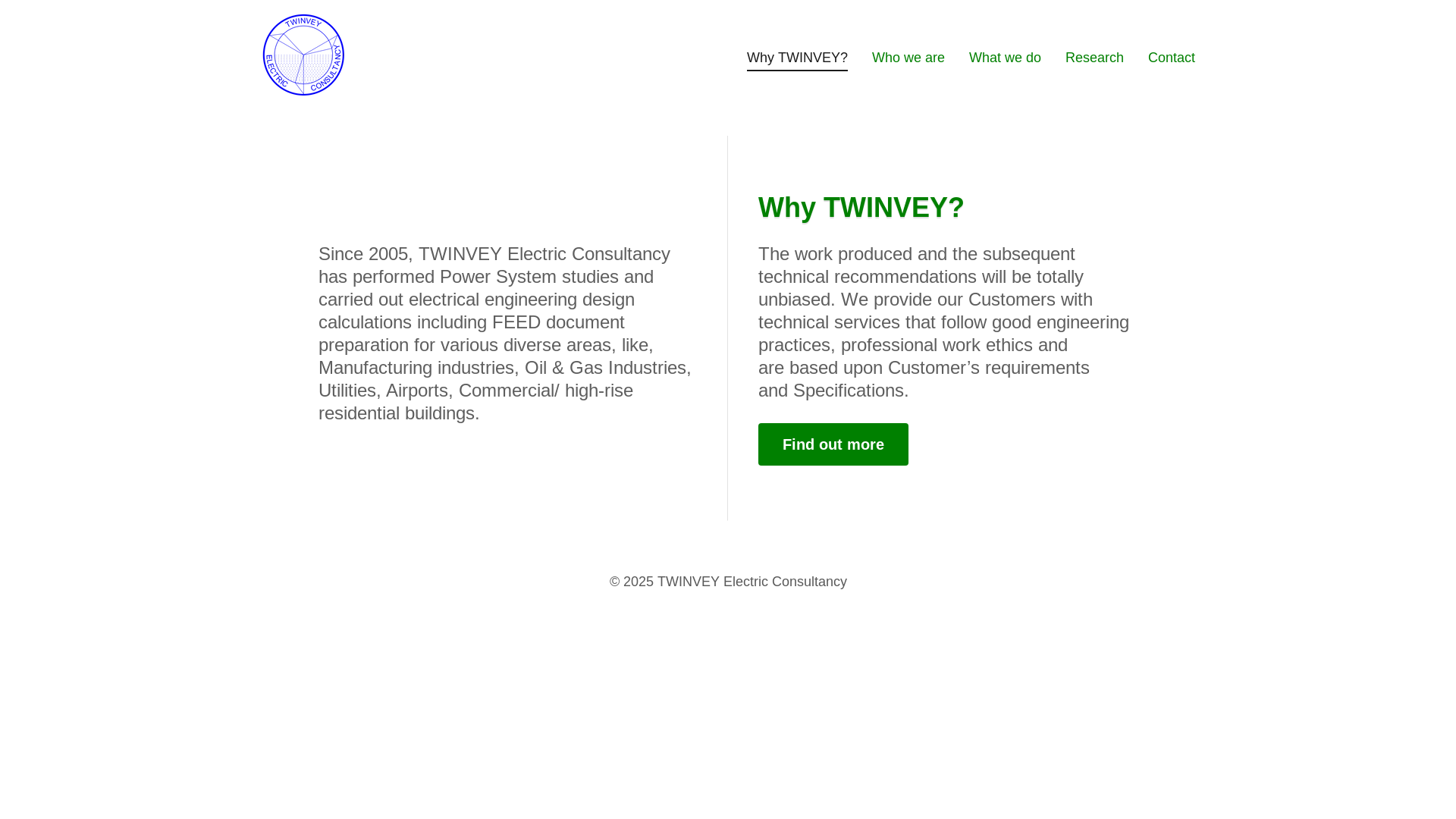 website screenshot of https://twinvey.xyz/