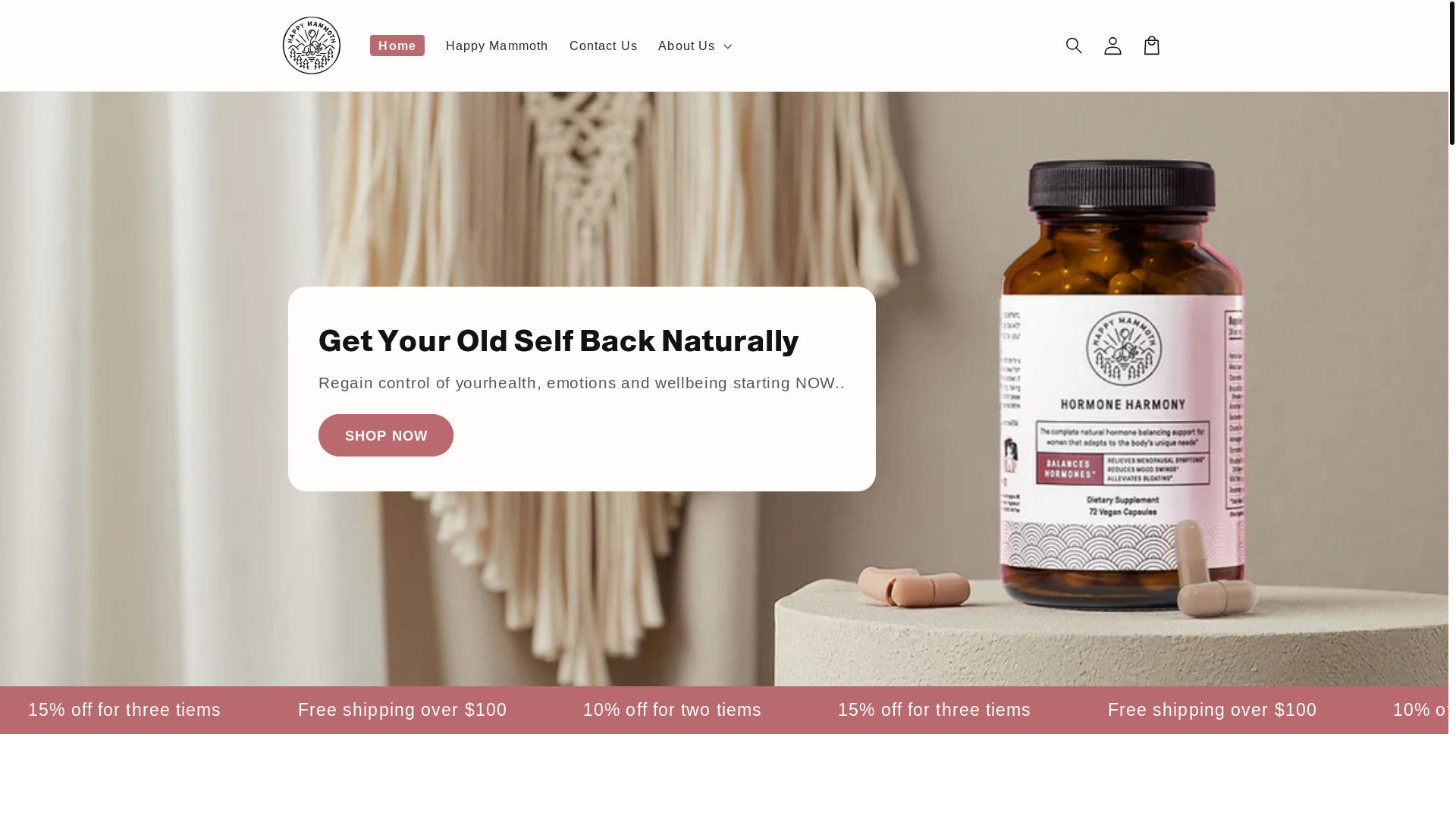 website screenshot of https://happymemmoth.shop/