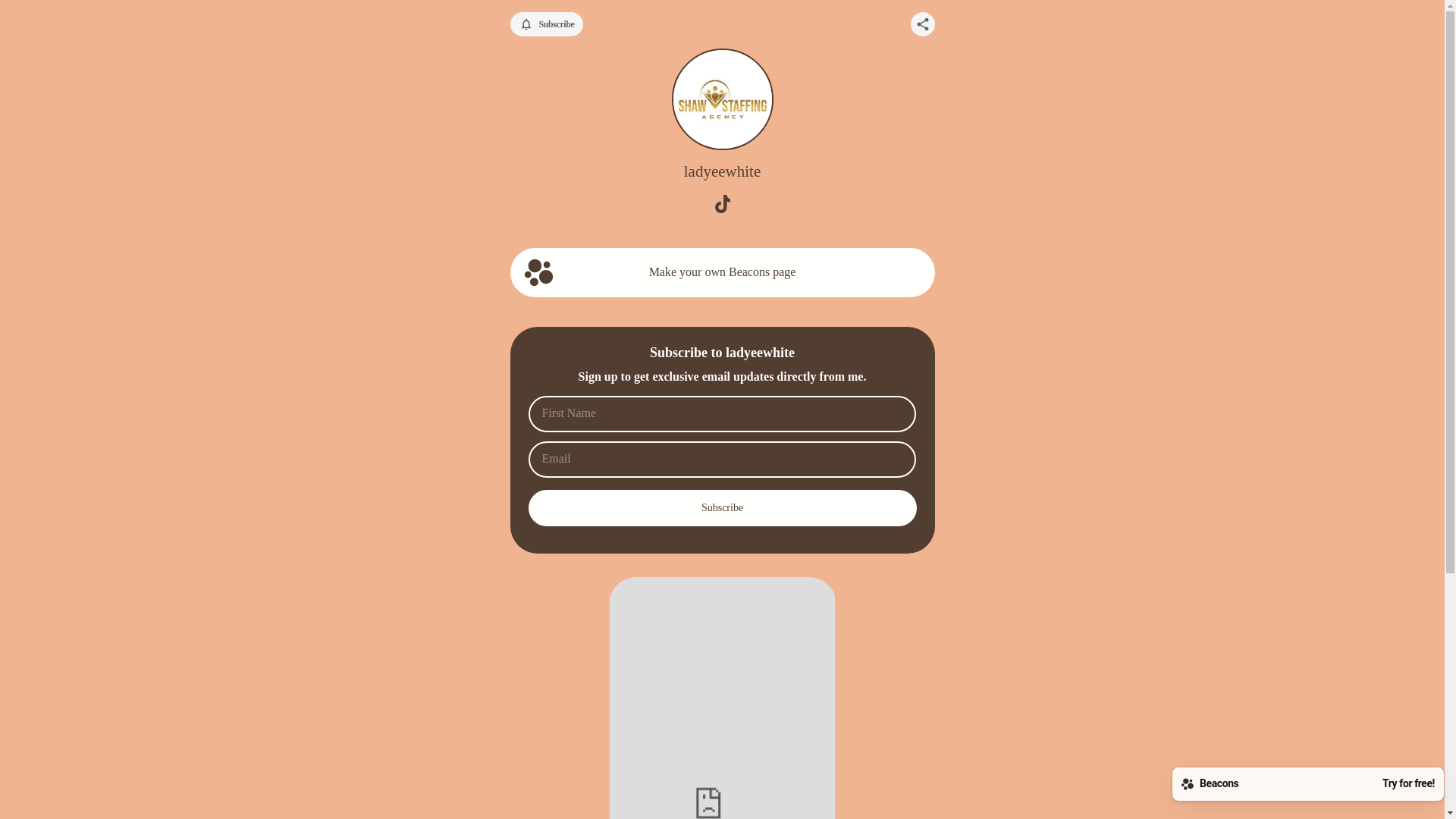 website screenshot of https://ladyeewhite.com/