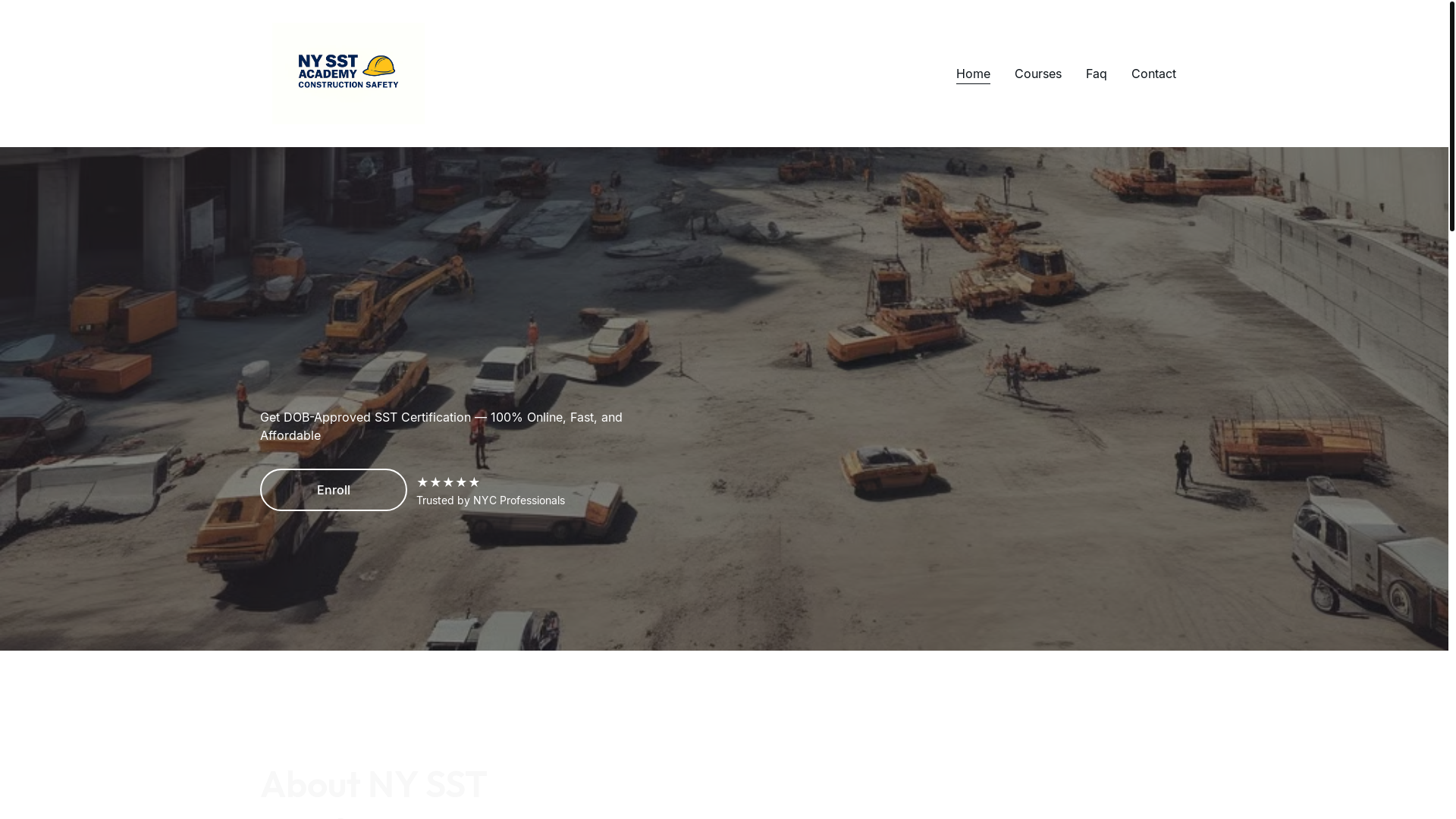 website screenshot of https://nysstacademy.com/