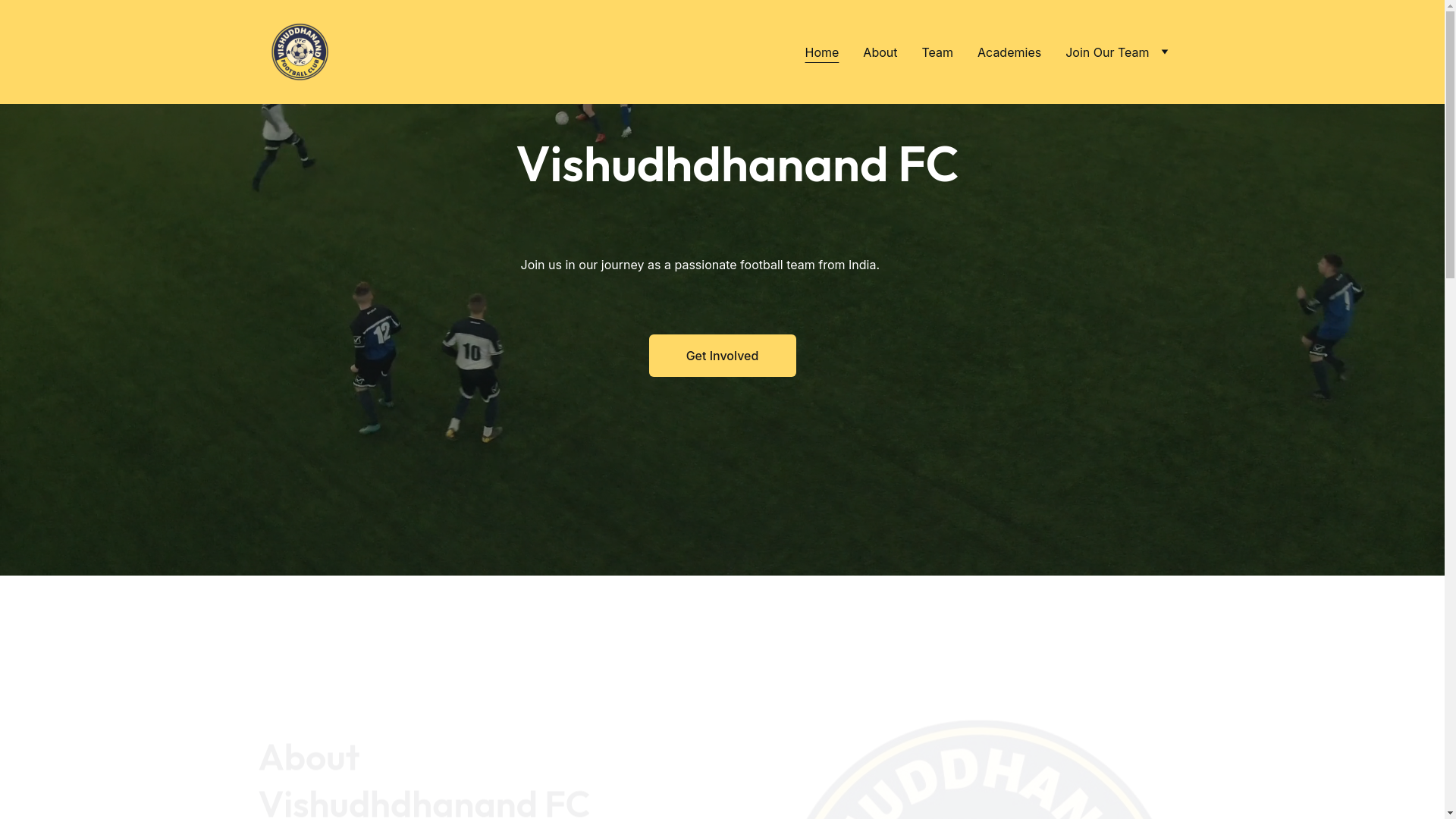website screenshot of https://vishuddhanandfc.in/