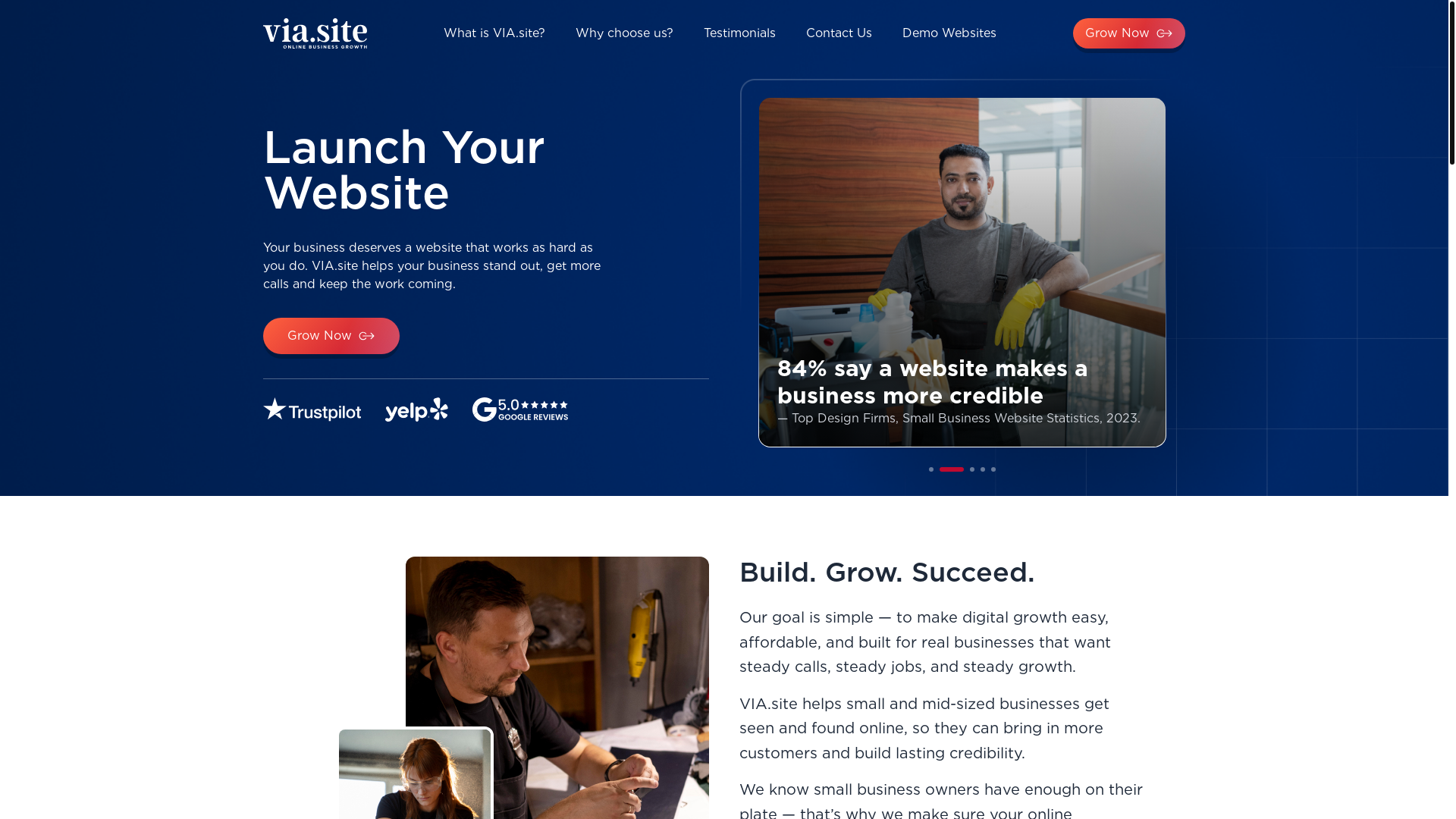 website screenshot of https://relianceelectricalcontractors.net/