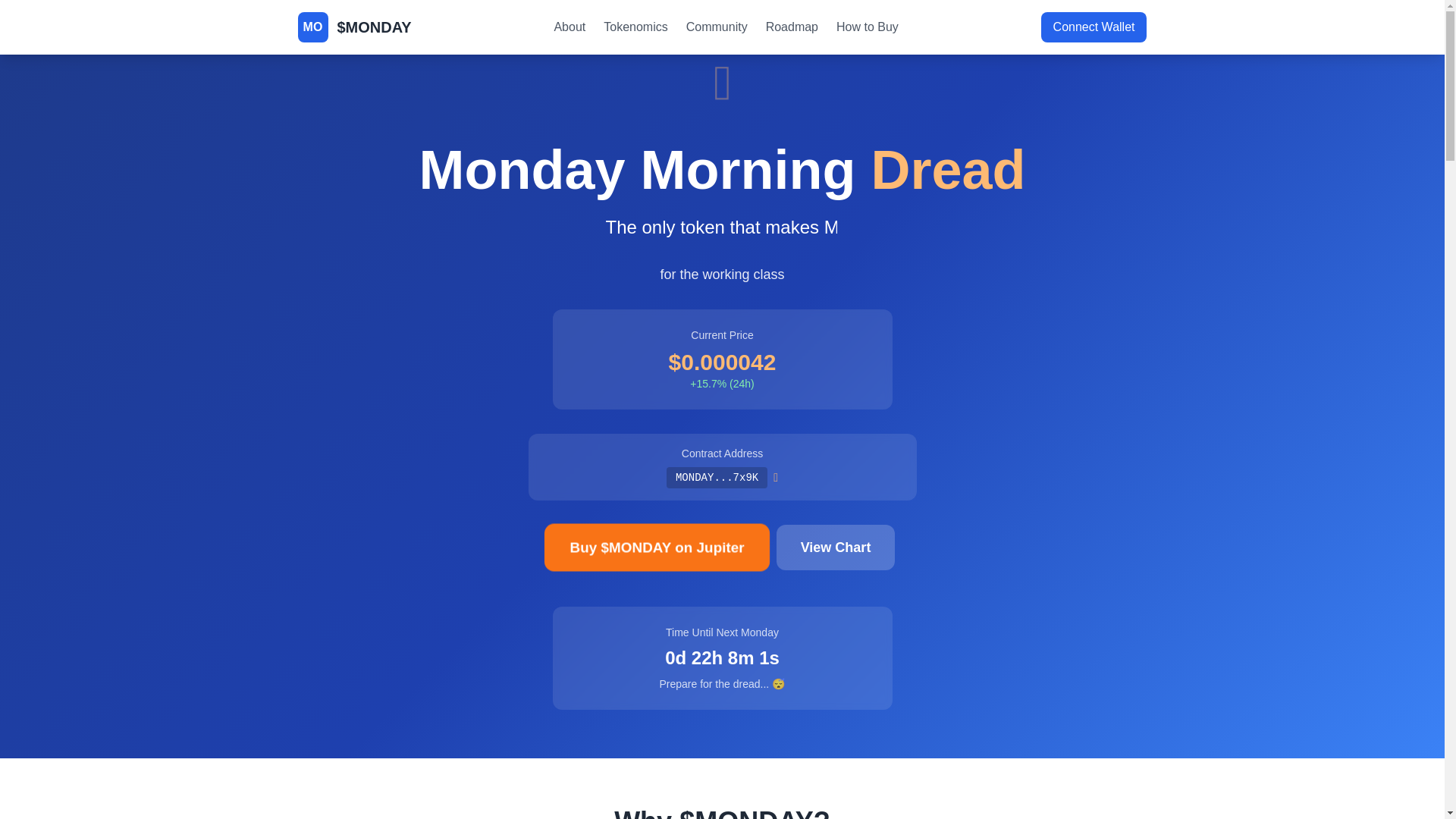 website screenshot of https://mondaymorning-test.online/