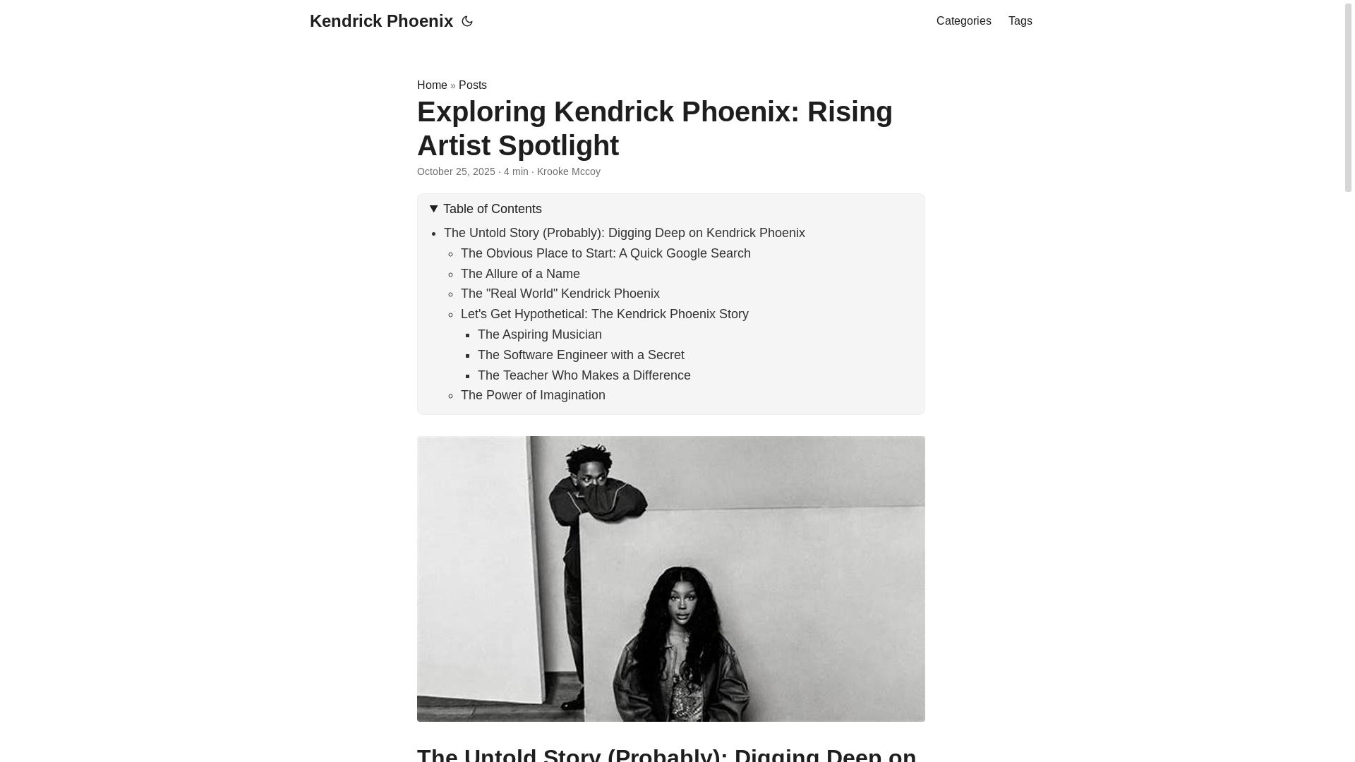 website screenshot of https://kendrick-phoenix.pages.dev/