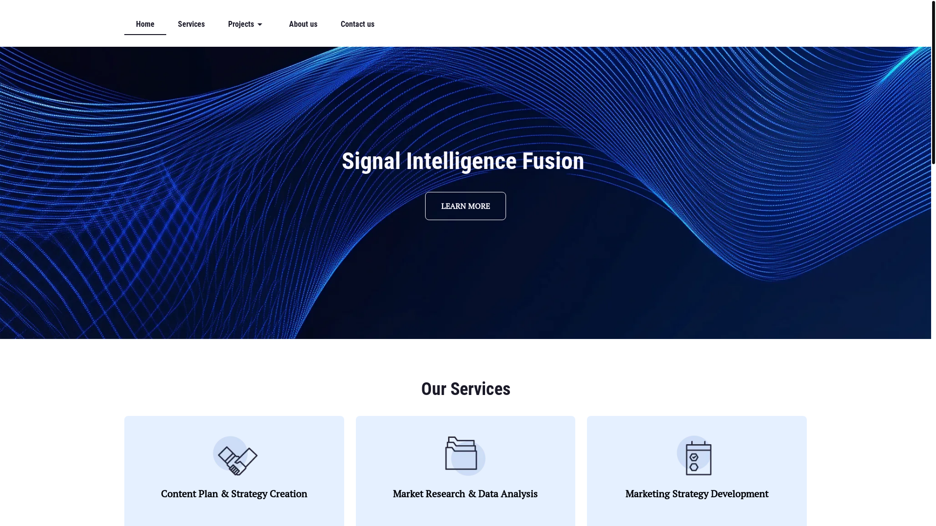 website screenshot of https://sigintf.com/