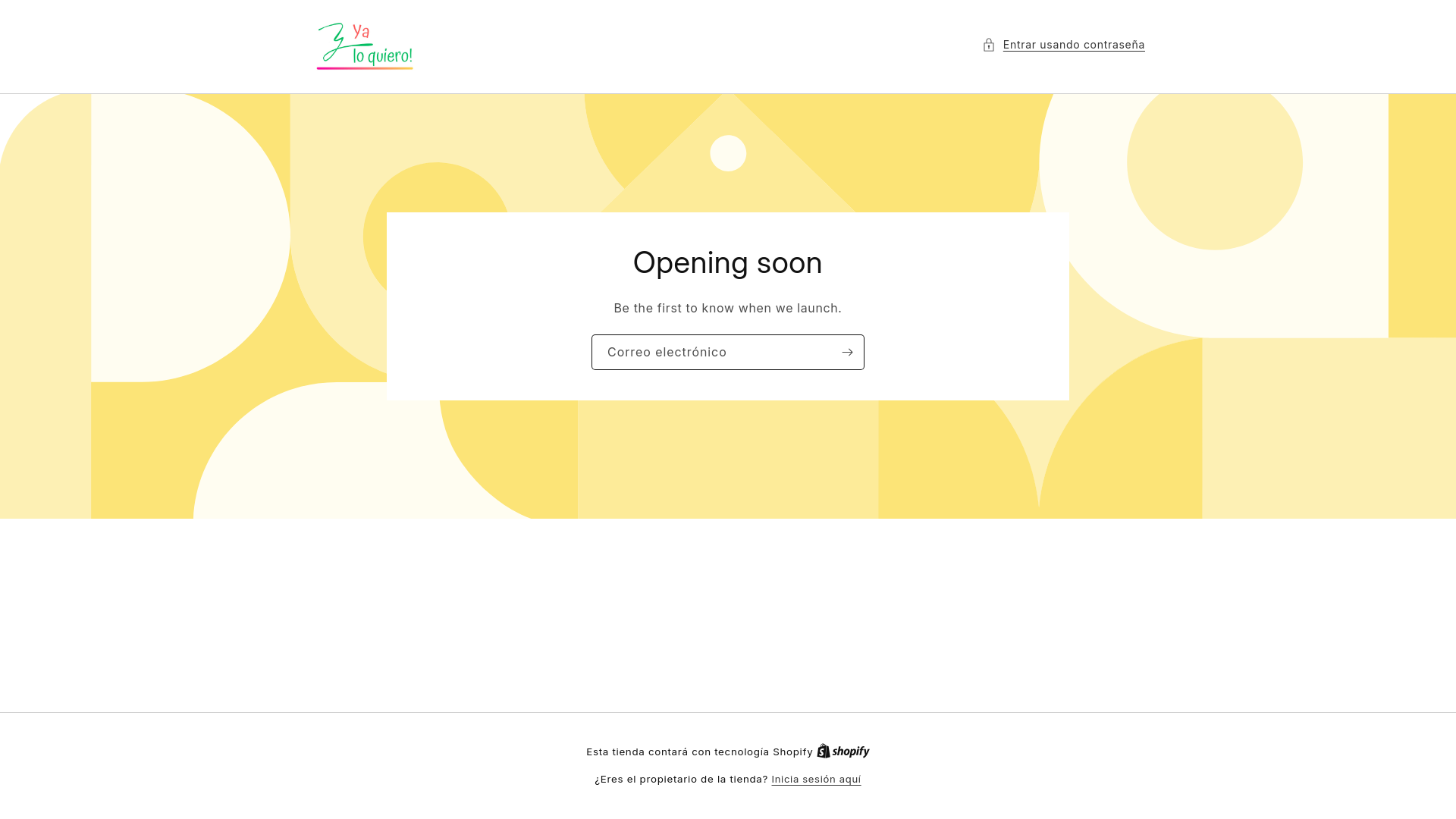 website screenshot of https://yaloquierotienda.com/
