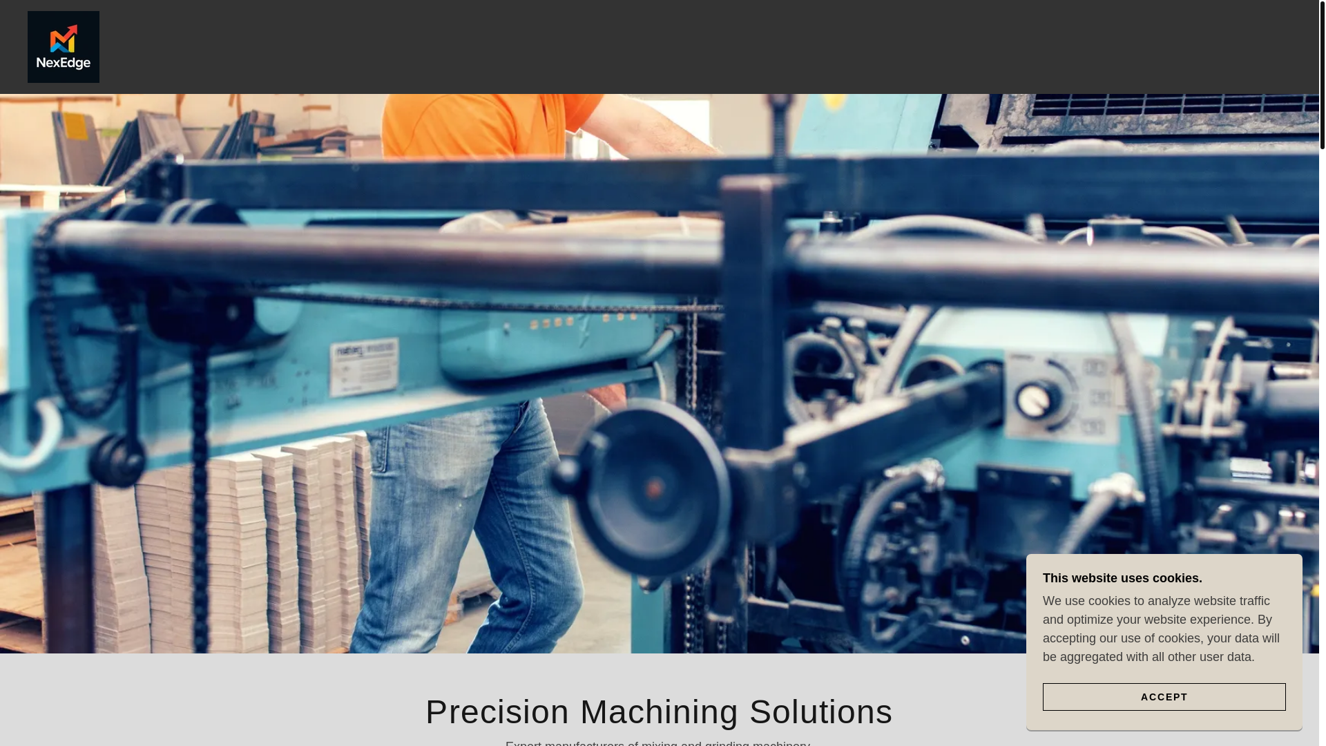 website screenshot of https://nexedgemach.com/