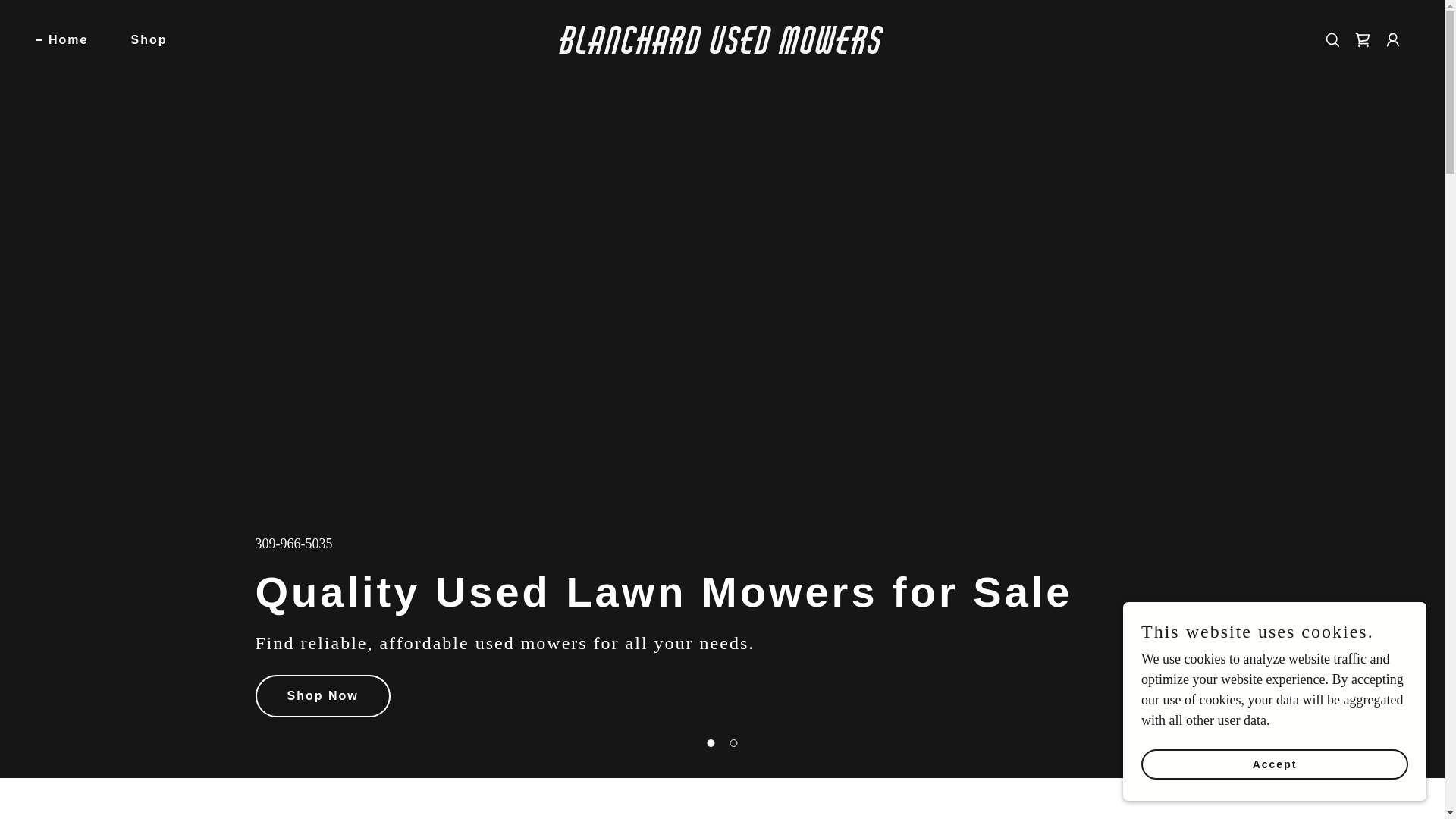 website screenshot of https://blanchardmowers.com/