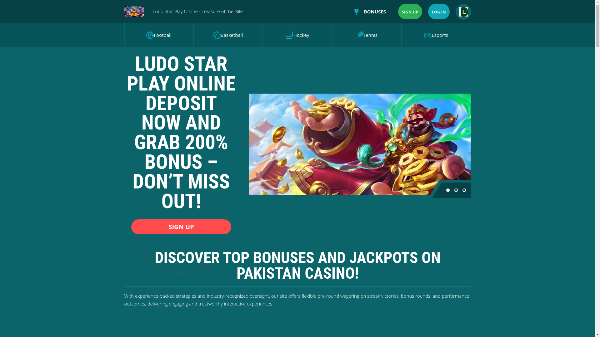 website screenshot of https://ludostarplayonline.com/