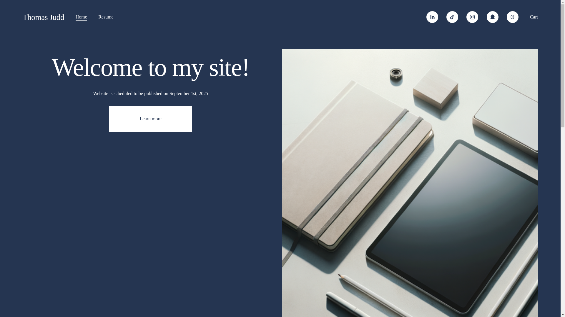 website screenshot of https://itsthomasjudd.com/