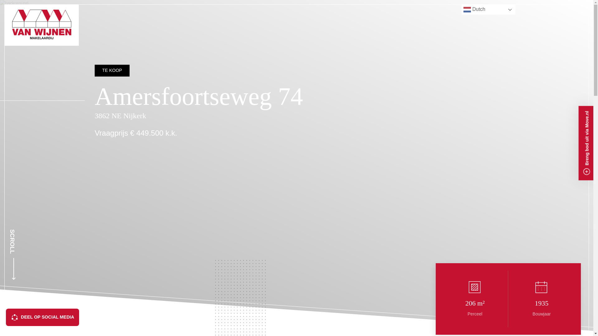 website screenshot of https://amersfoortseweg74nijkerk.nl/