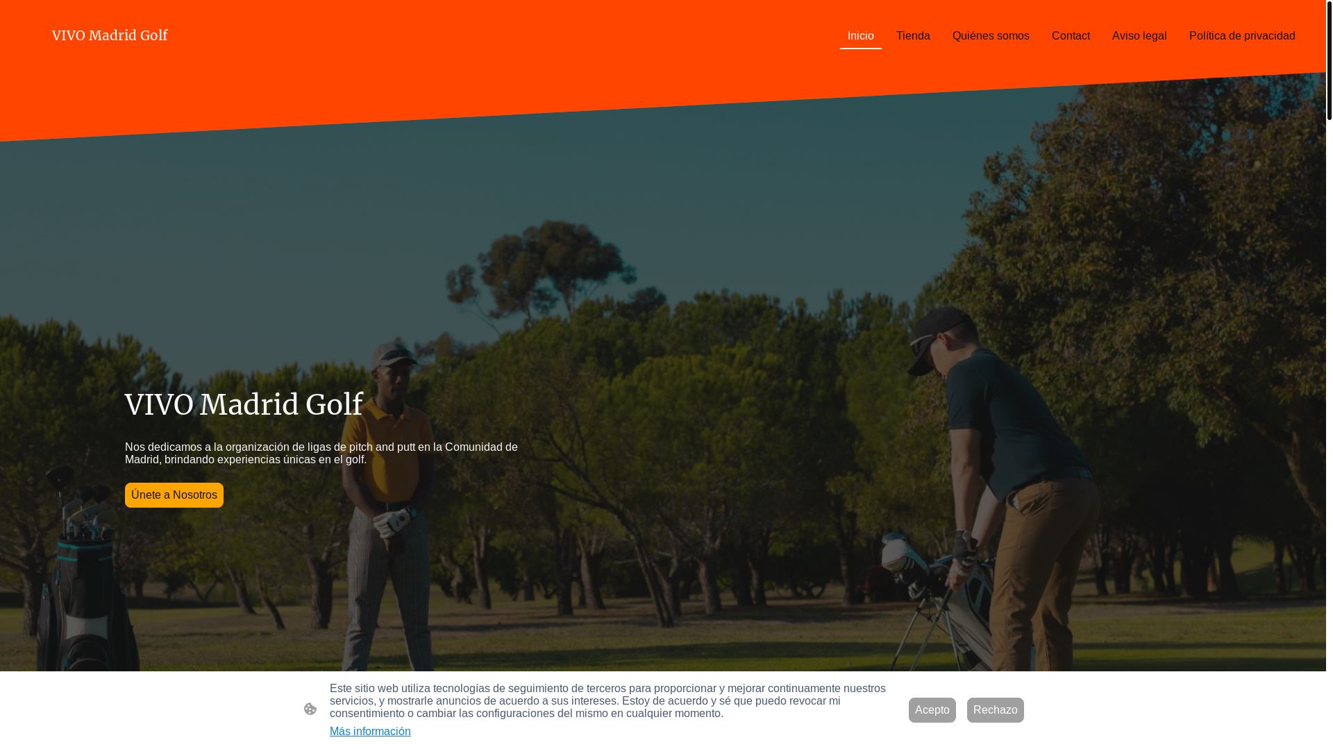 website screenshot of https://vivomadridgolf.com/