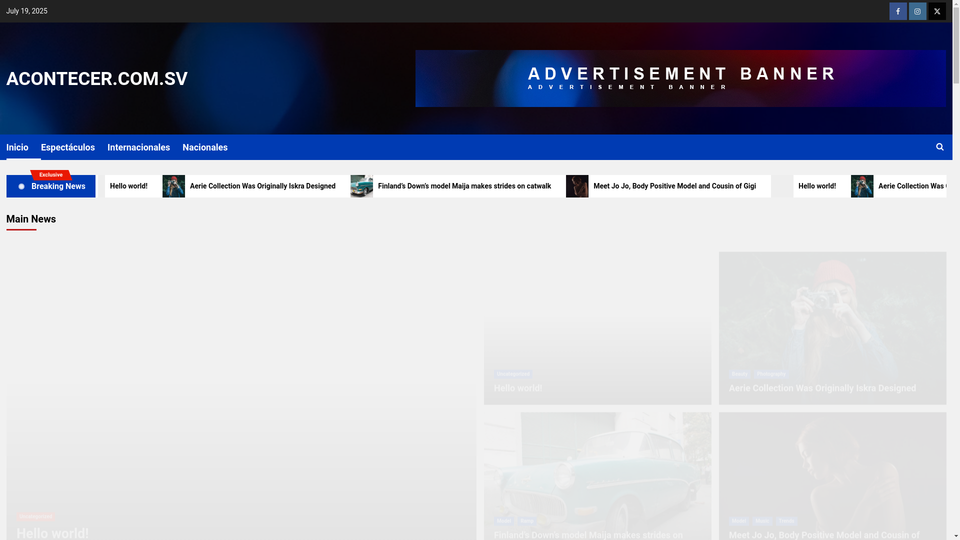 website screenshot of https://acontecer.com.sv/