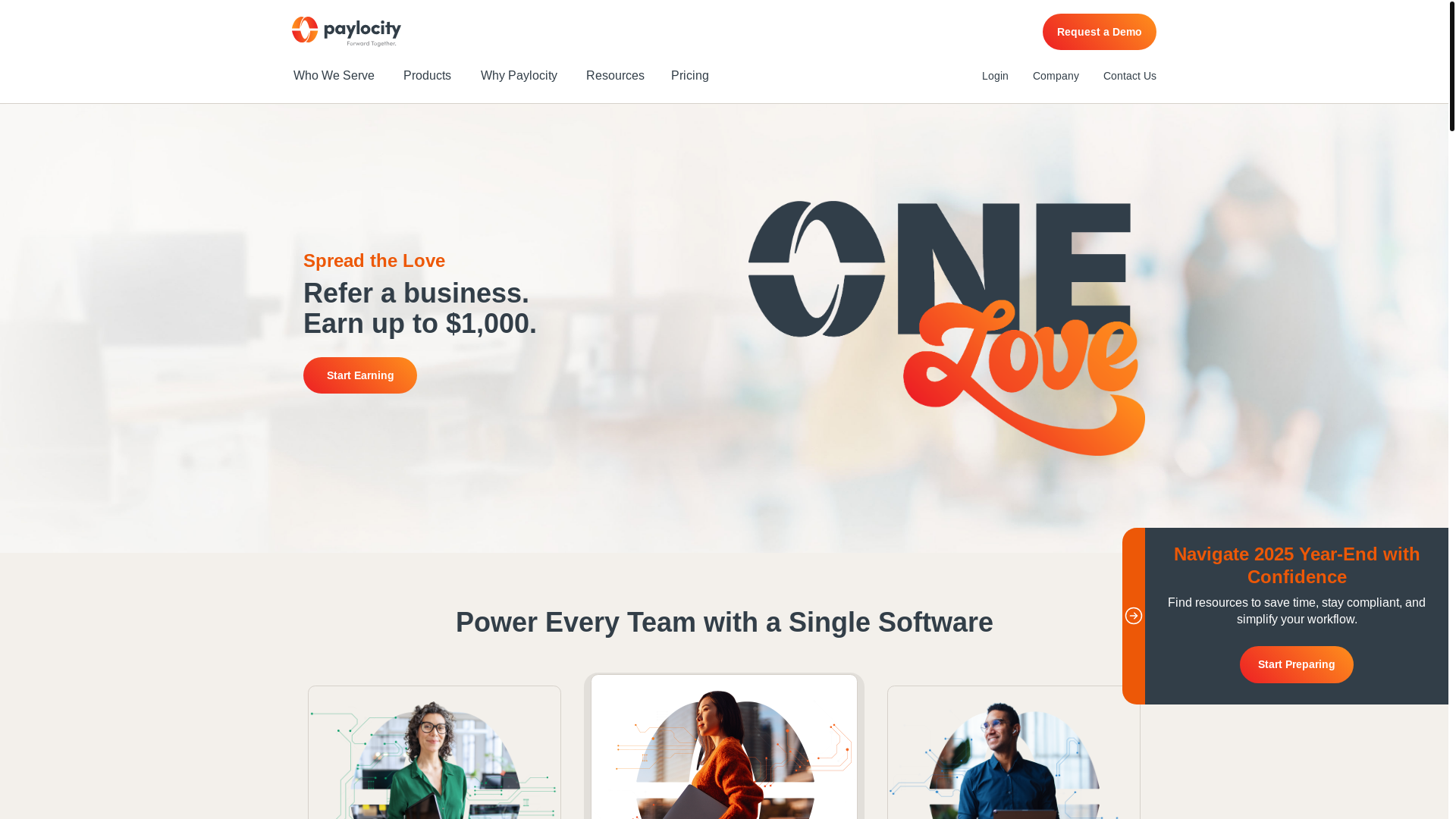 website screenshot of https://paylocity-homepage.pages.dev/