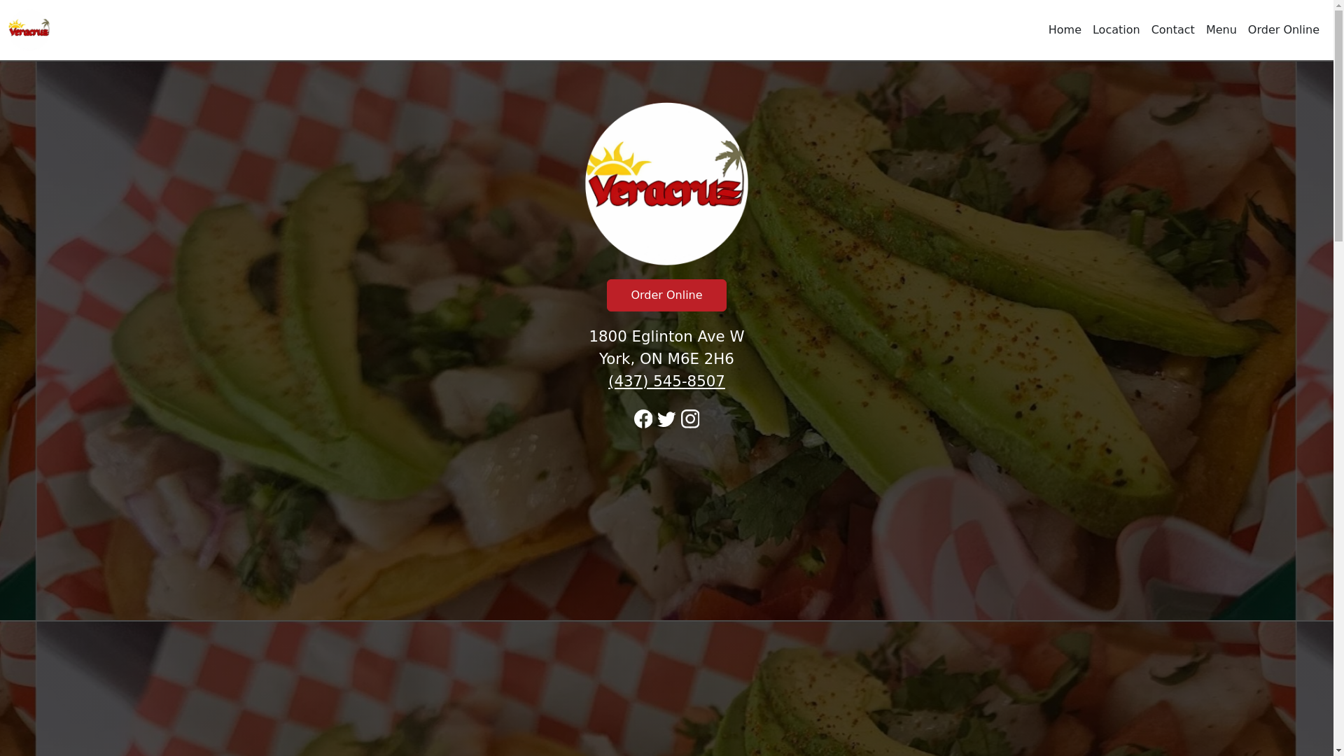 website screenshot of https://veracruzmexicanfood.com/