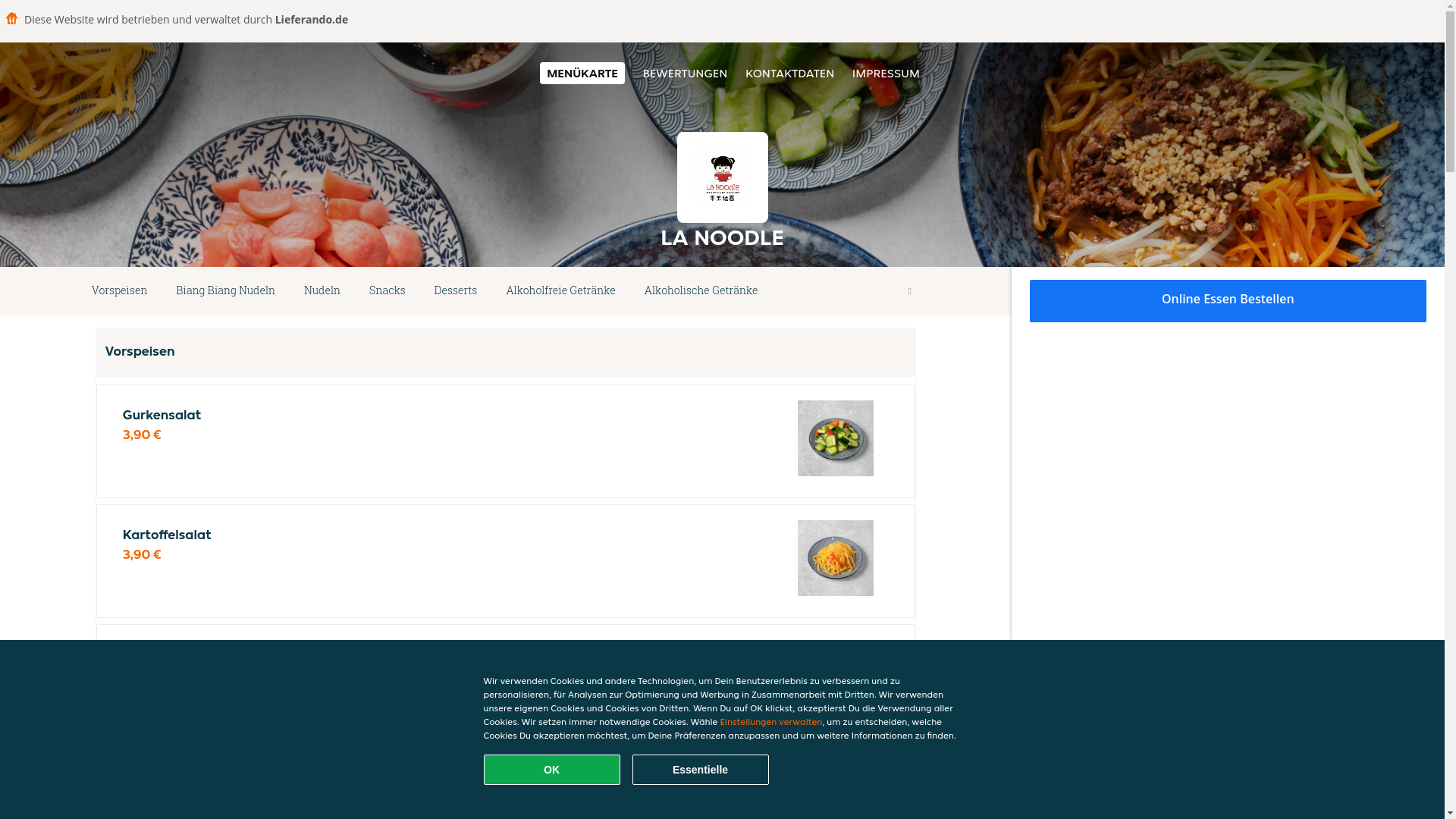 website screenshot of https://lanoodle-dusseldorf.de/