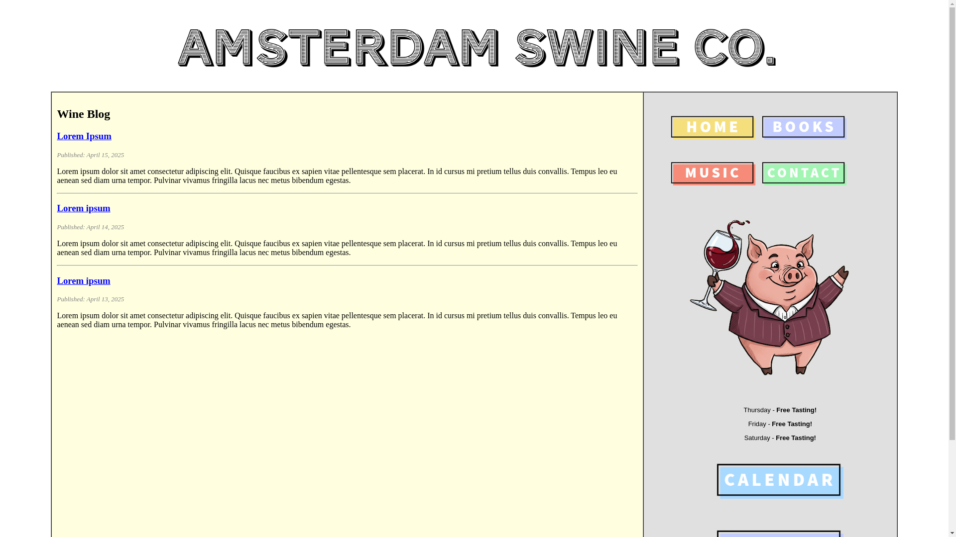 website screenshot of https://amsterdamswine.com/