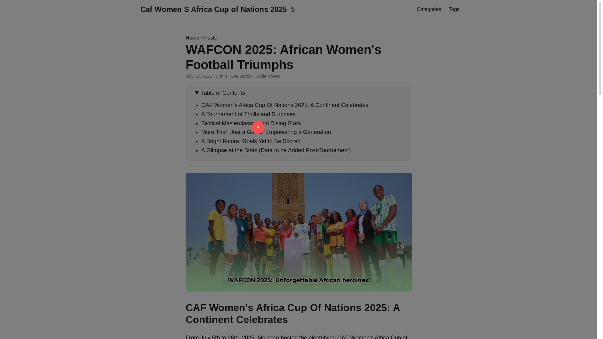website screenshot of https://caf-women-s-africa-cup-of-nations-2025.pages.dev/