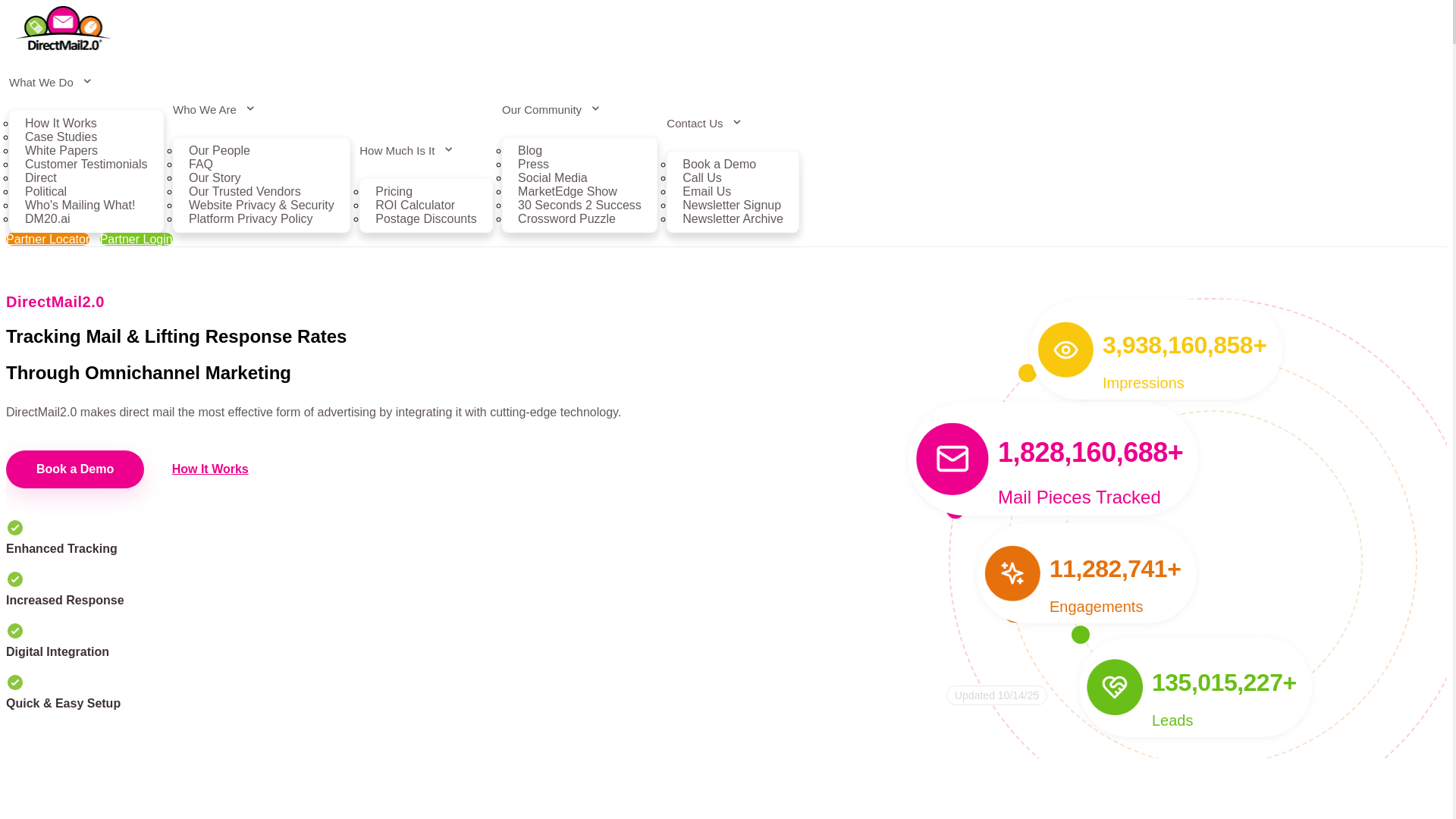 website screenshot of https://mydirectmail2hq.com/