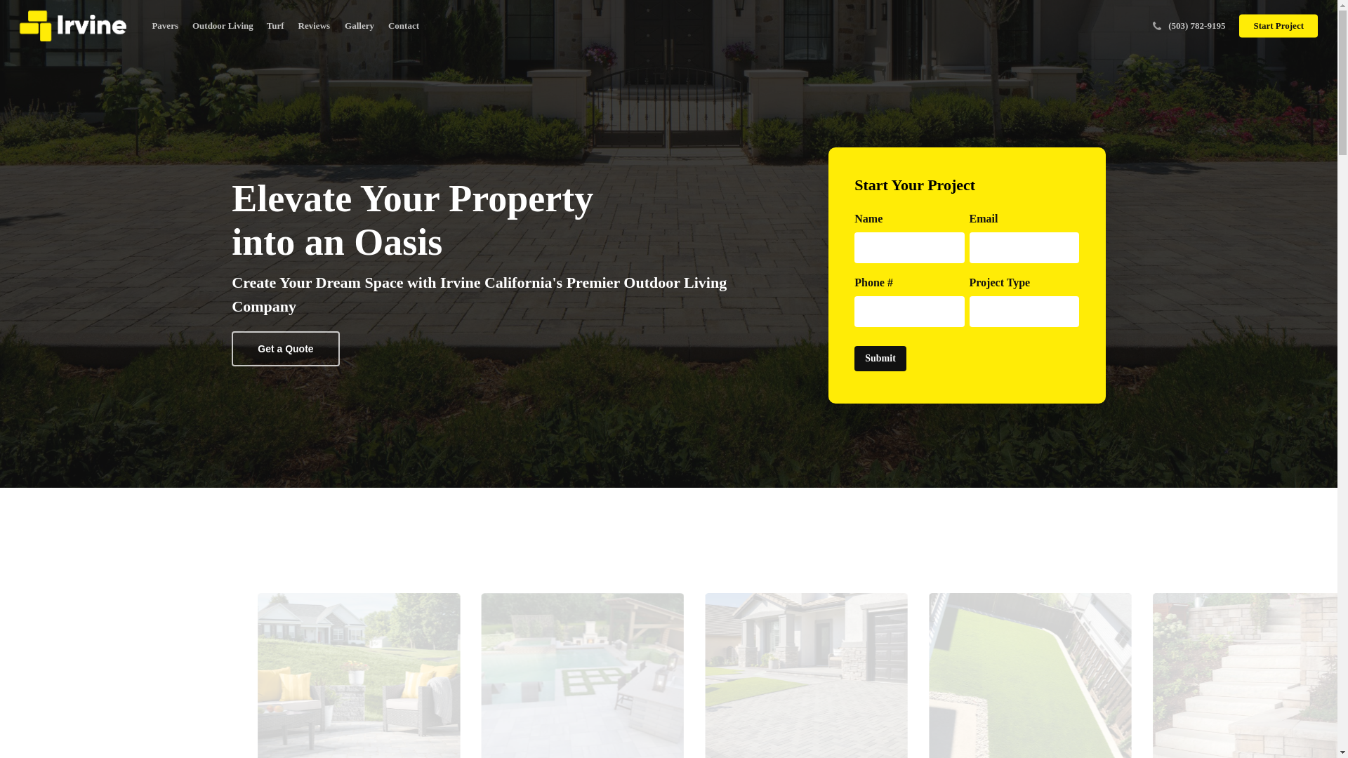 website screenshot of https://irvinepavercompany.com/