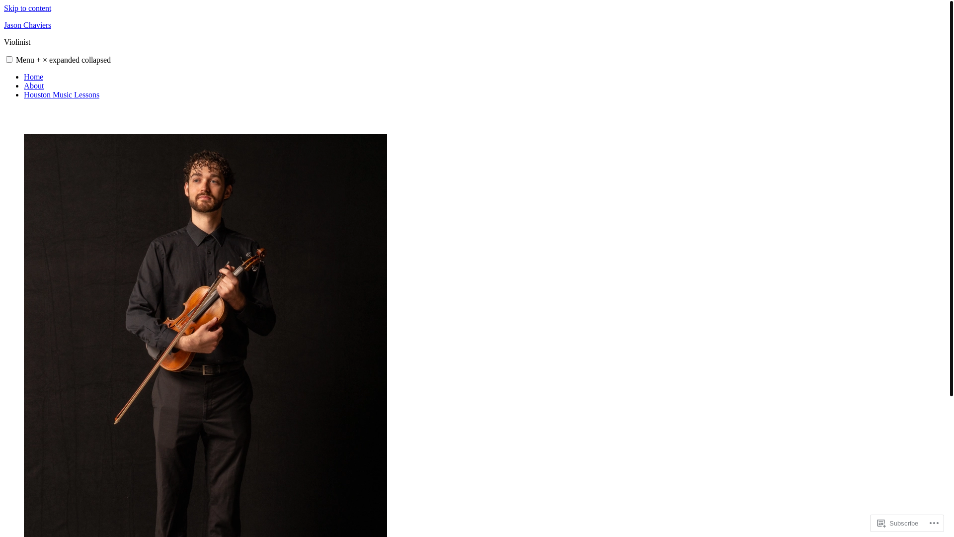 website screenshot of https://jasonchaviersviolin.com/