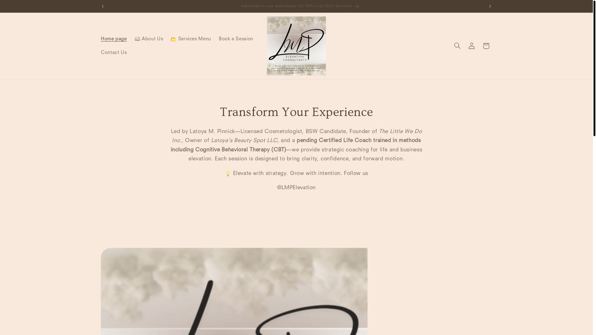 website screenshot of https://lmpelevationconsultants.com/