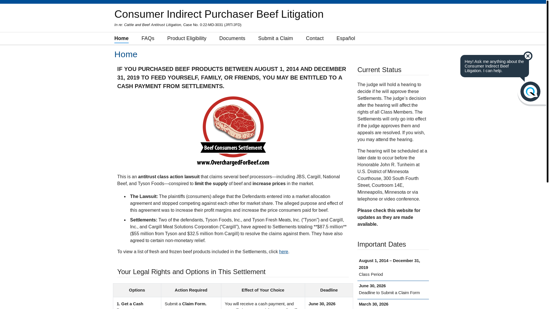 website screenshot of https://overchargedforbeef.com/