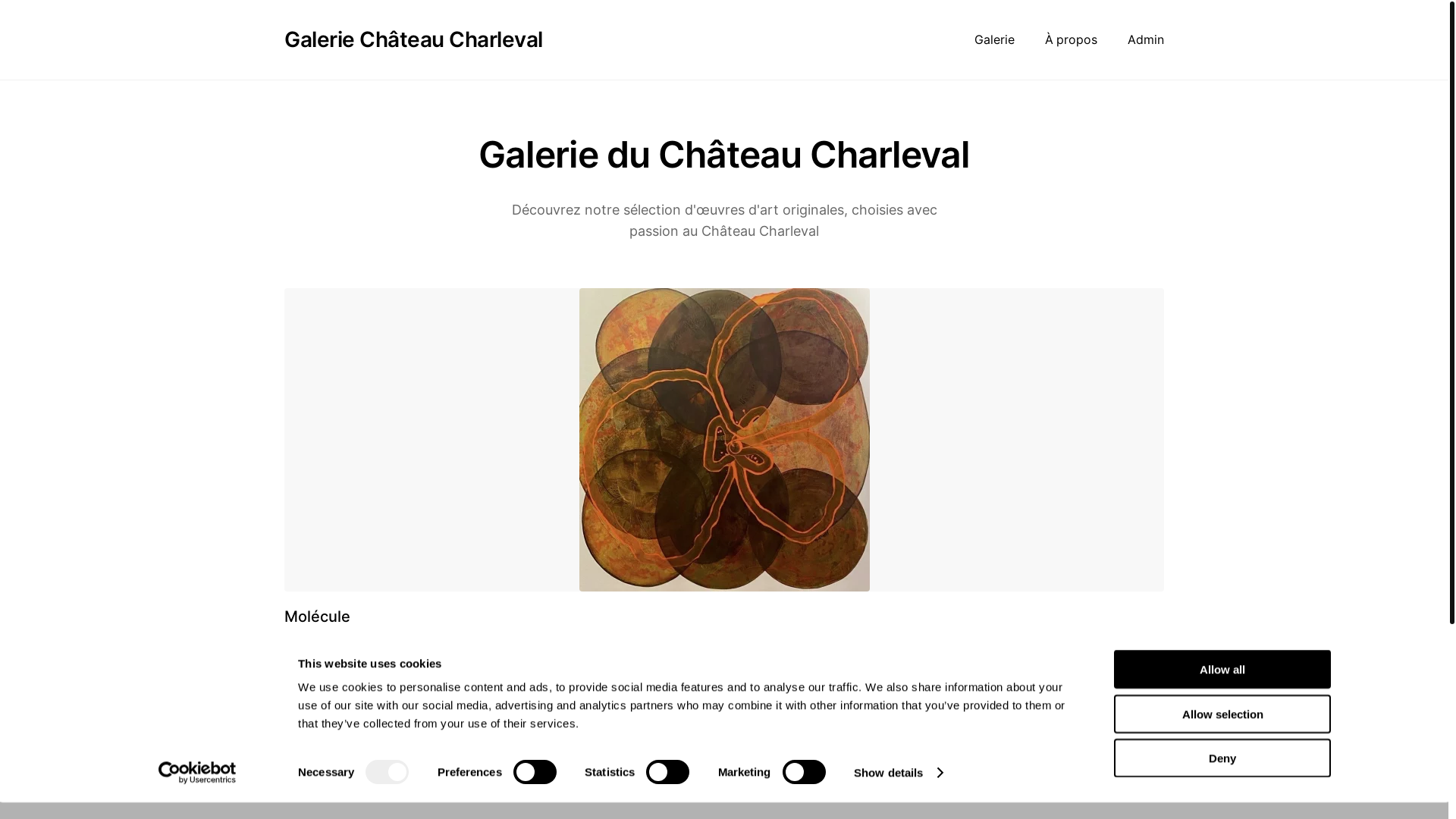 website screenshot of https://galerie-chateaucharleval.fr/