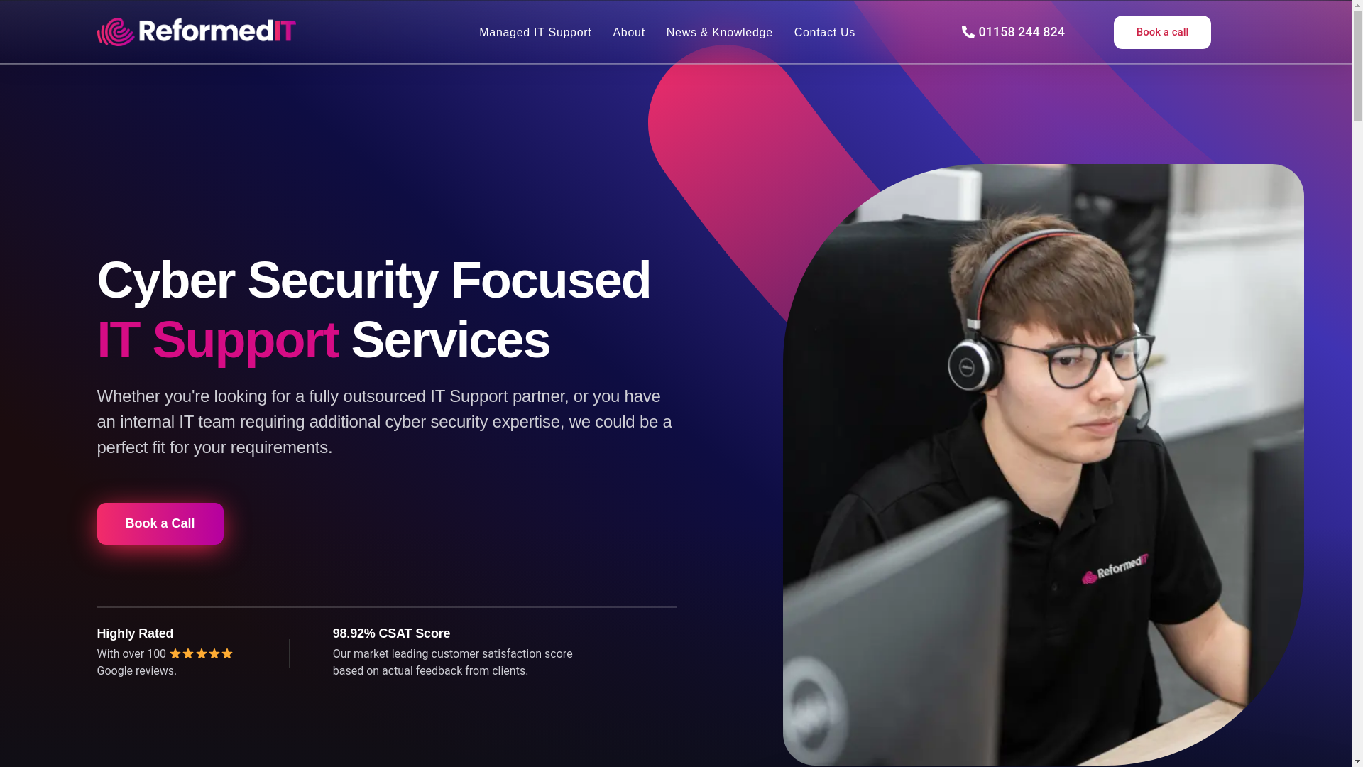 website screenshot of https://scott.lynam@reformed-it.co.uk/