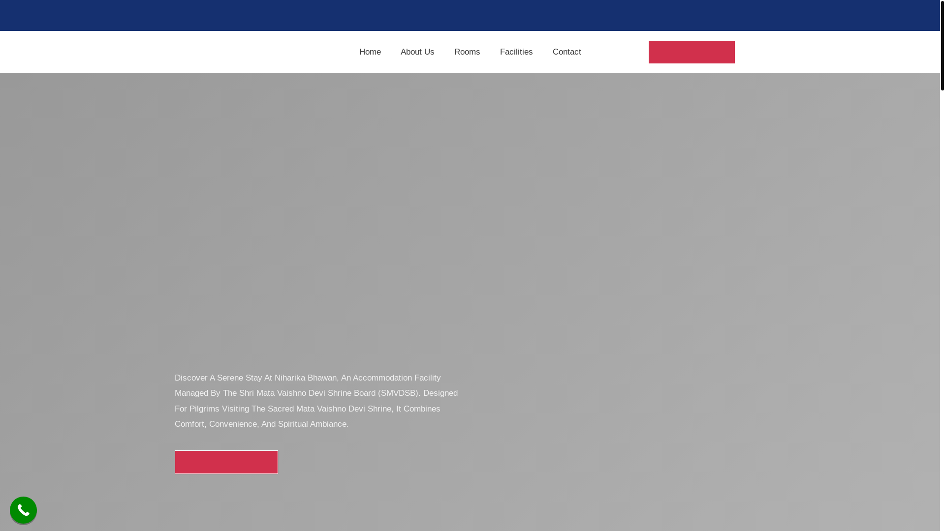 website screenshot of https://niharikabhawanbooking.in/