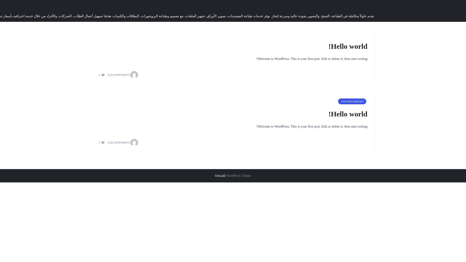 website screenshot of https://e3copyprint.com/