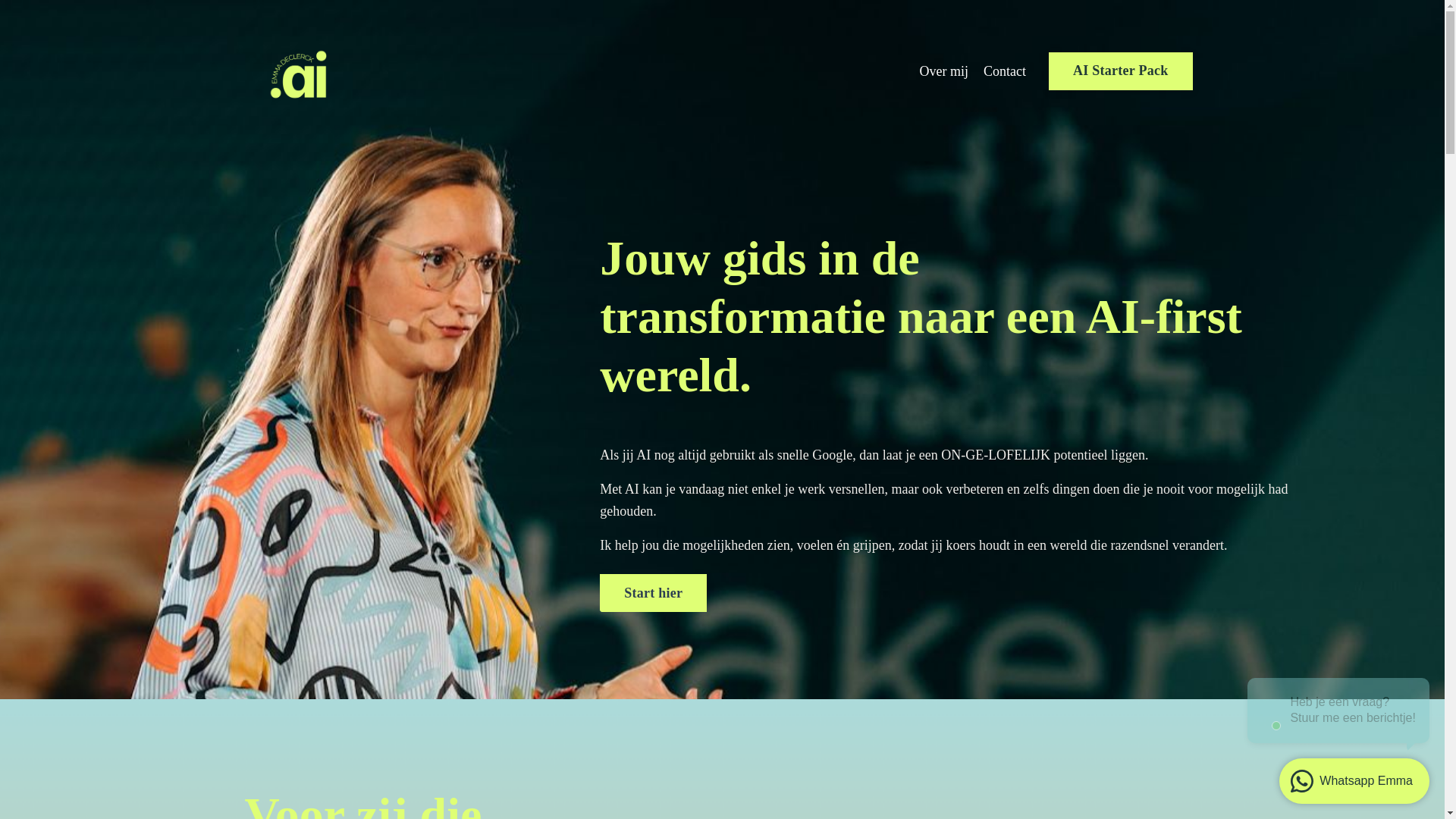 website screenshot of https://emmadeclerck.ai/