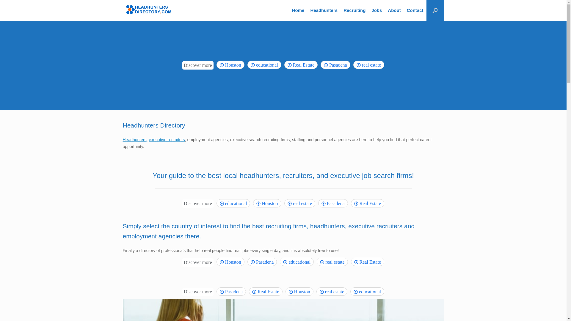 website screenshot of https://headhuntersdirectory.com/