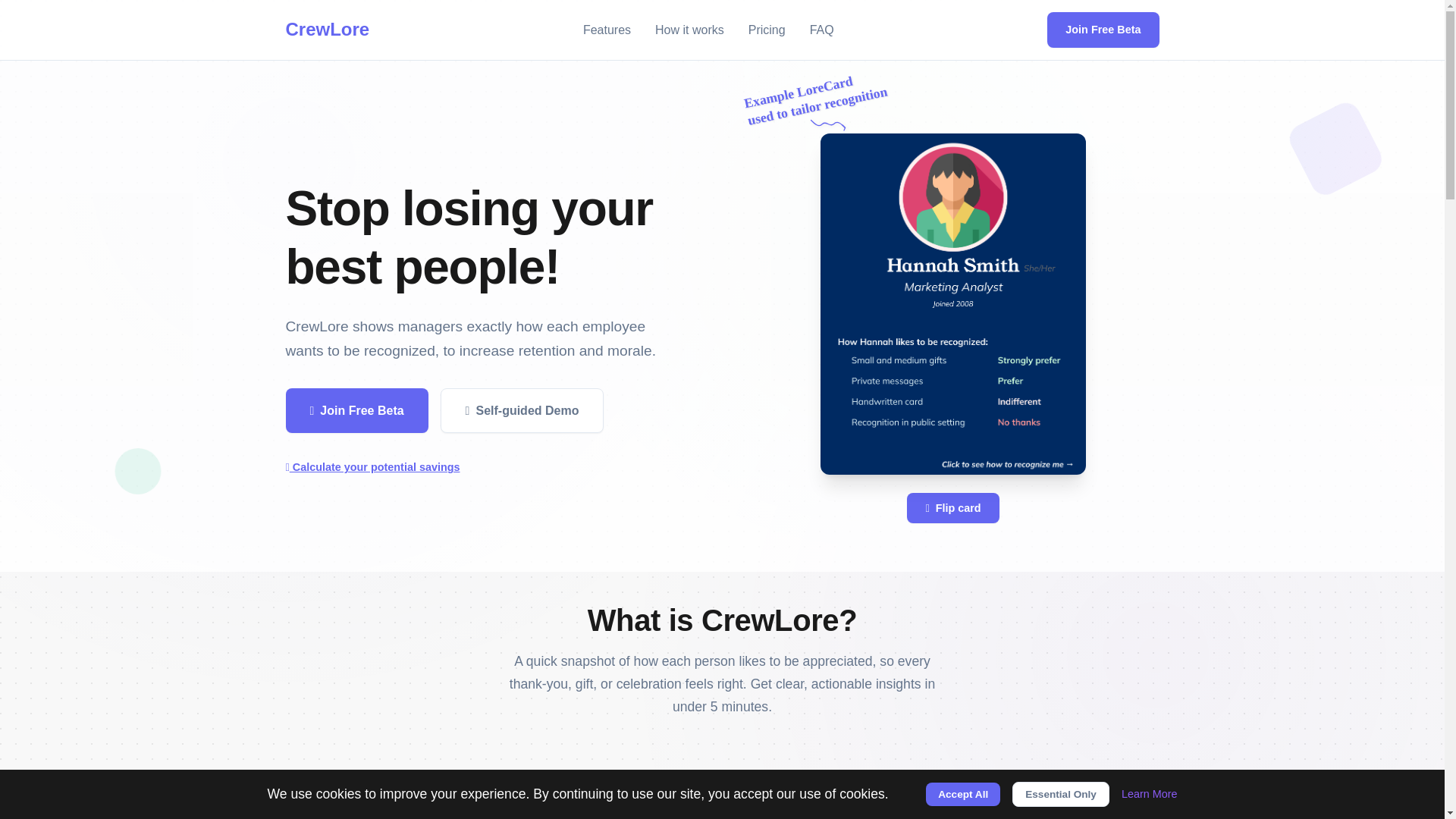 website screenshot of https://crewlore.pages.dev/