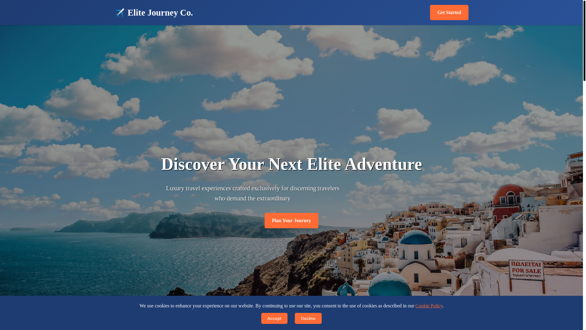 website screenshot of https://elitejourneyco.xyz/