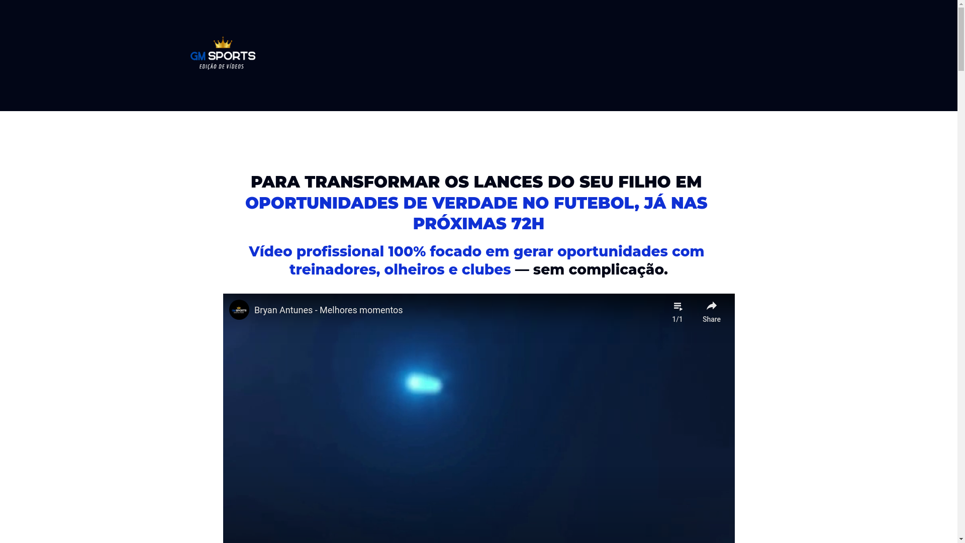 website screenshot of https://gmsportsfb.com.br/