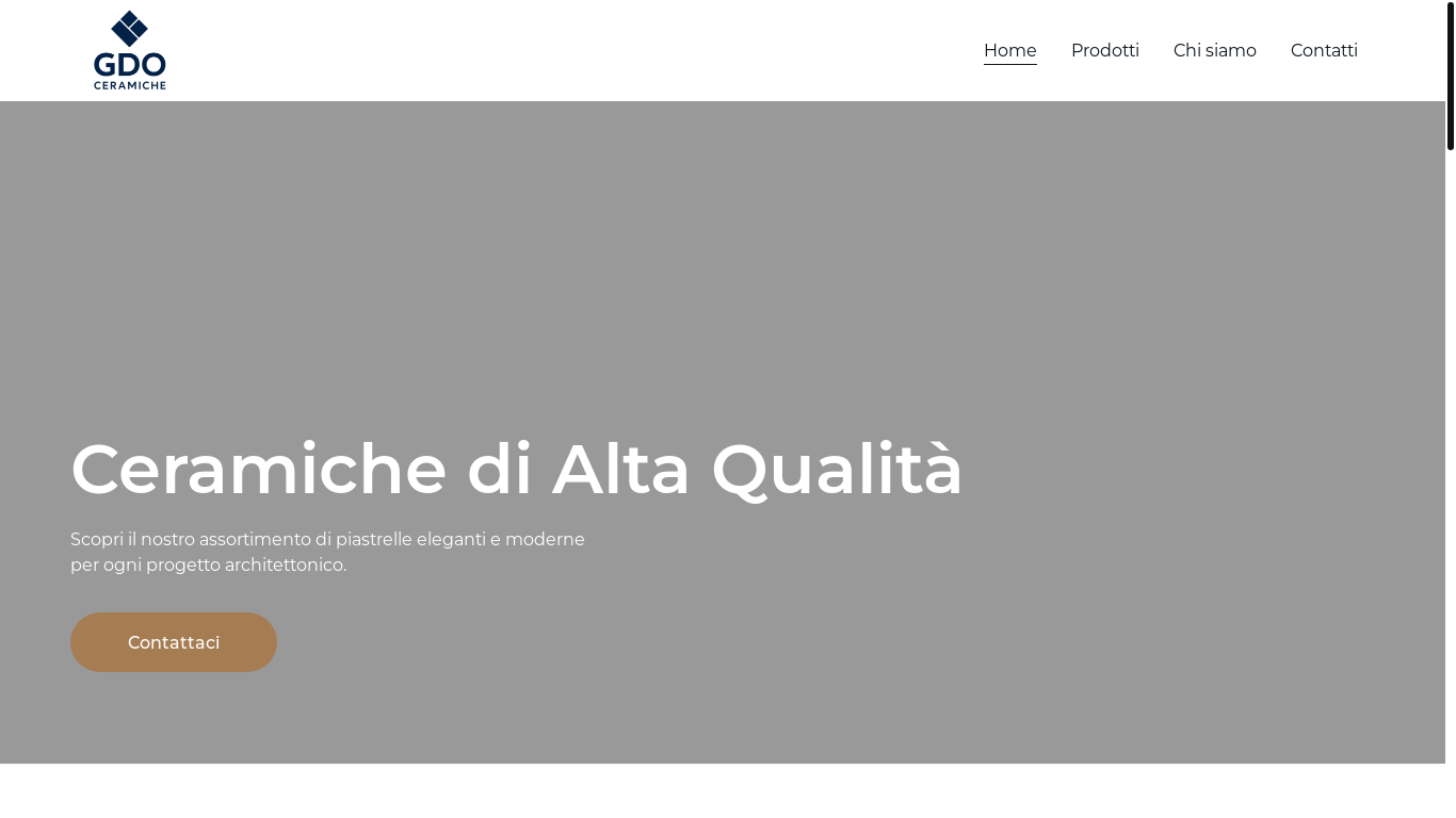 website screenshot of https://gdoceramiche.it/