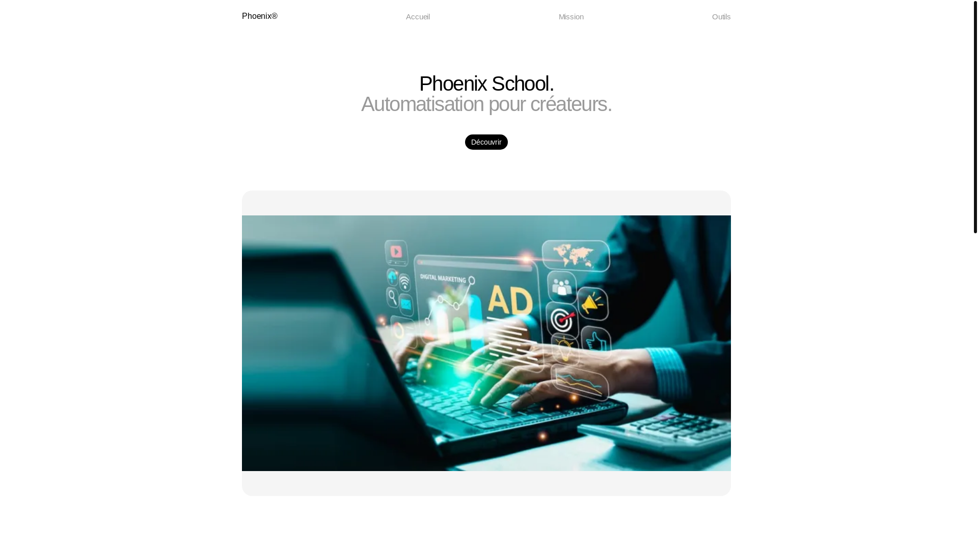 website screenshot of https://phoenixschool.pro/