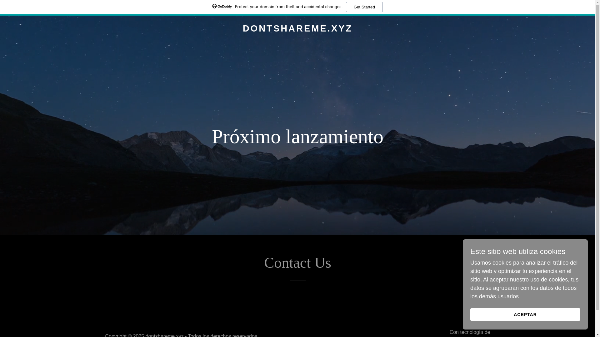 website screenshot of https://dontshareme.xyz/