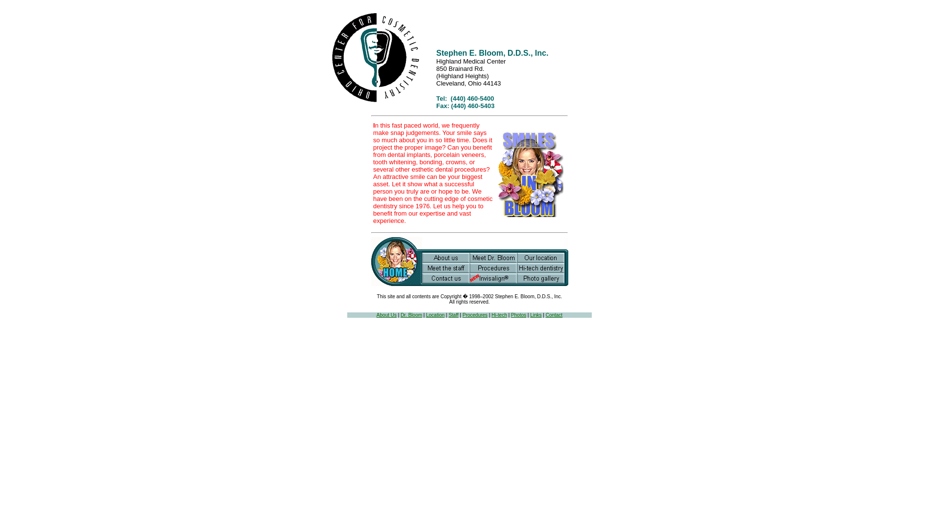 website screenshot of https://smilesinbloom.pages.dev/