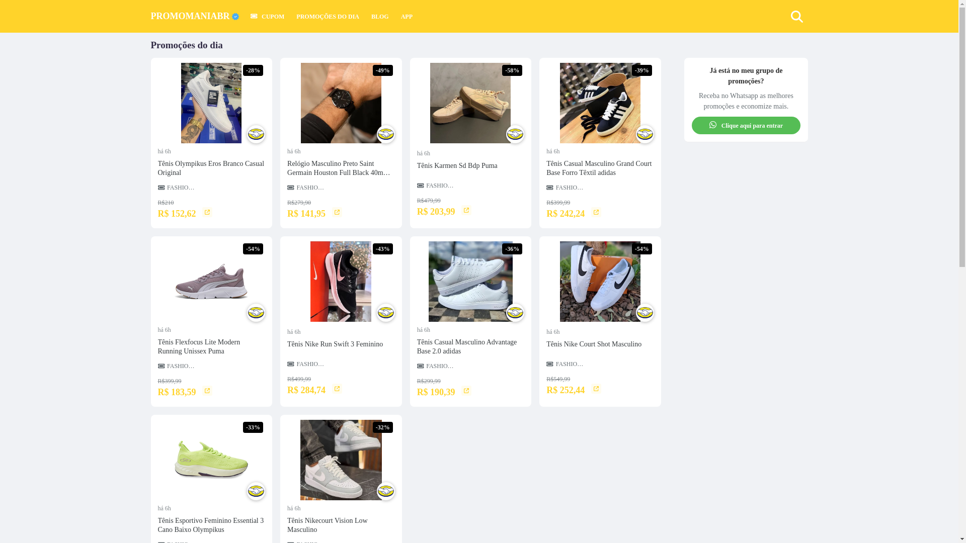 website screenshot of https://promomaniabrasil.com/