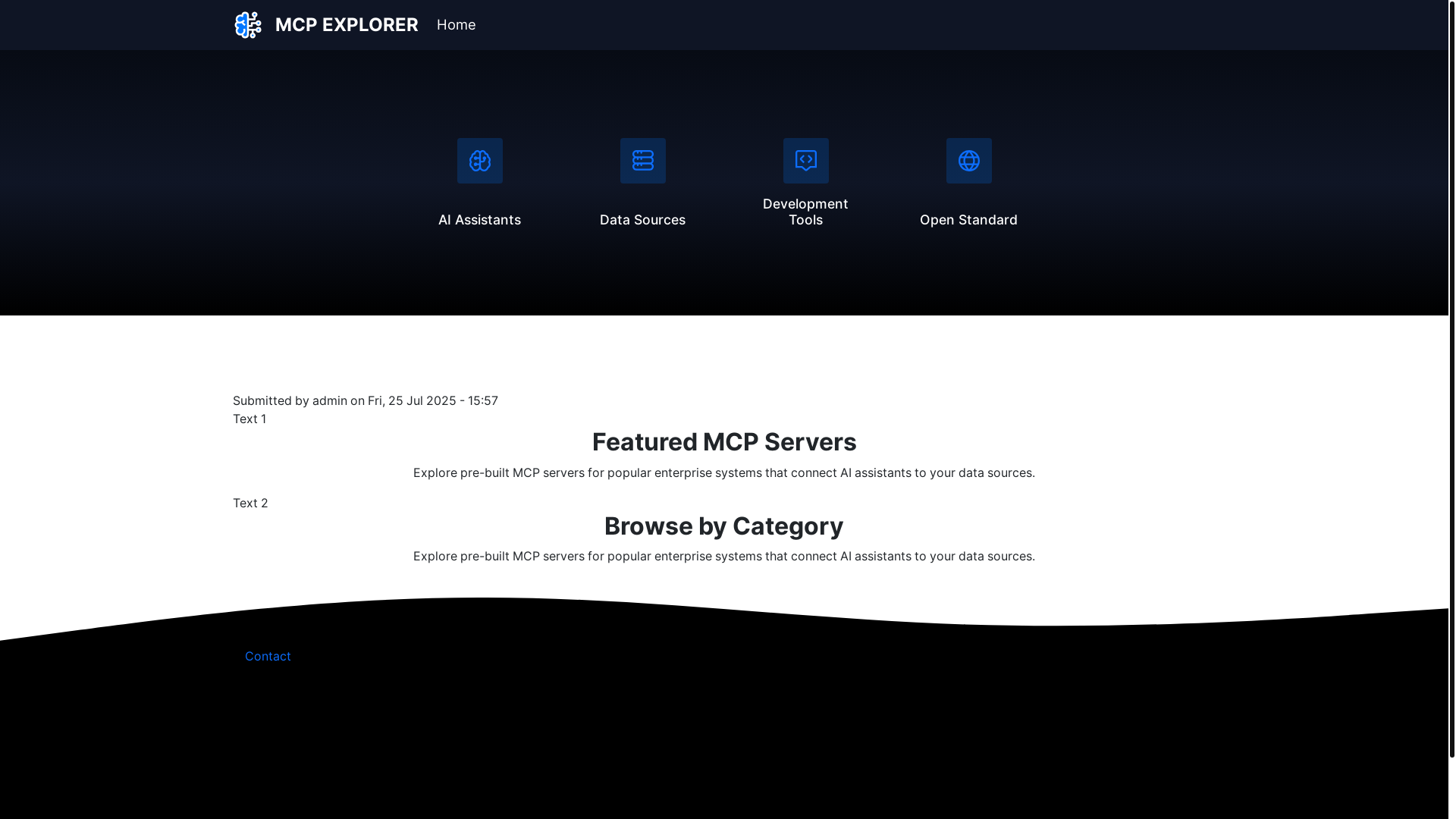 website screenshot of https://mcpexplorer.co/