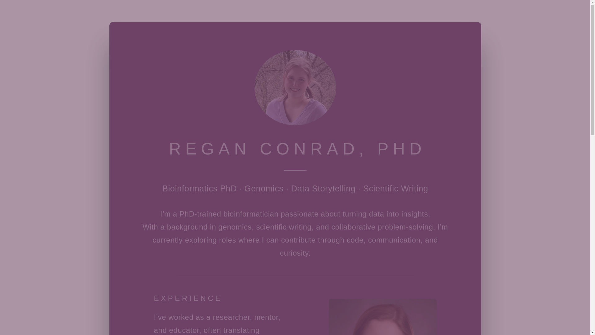 website screenshot of https://reganconrad.com/