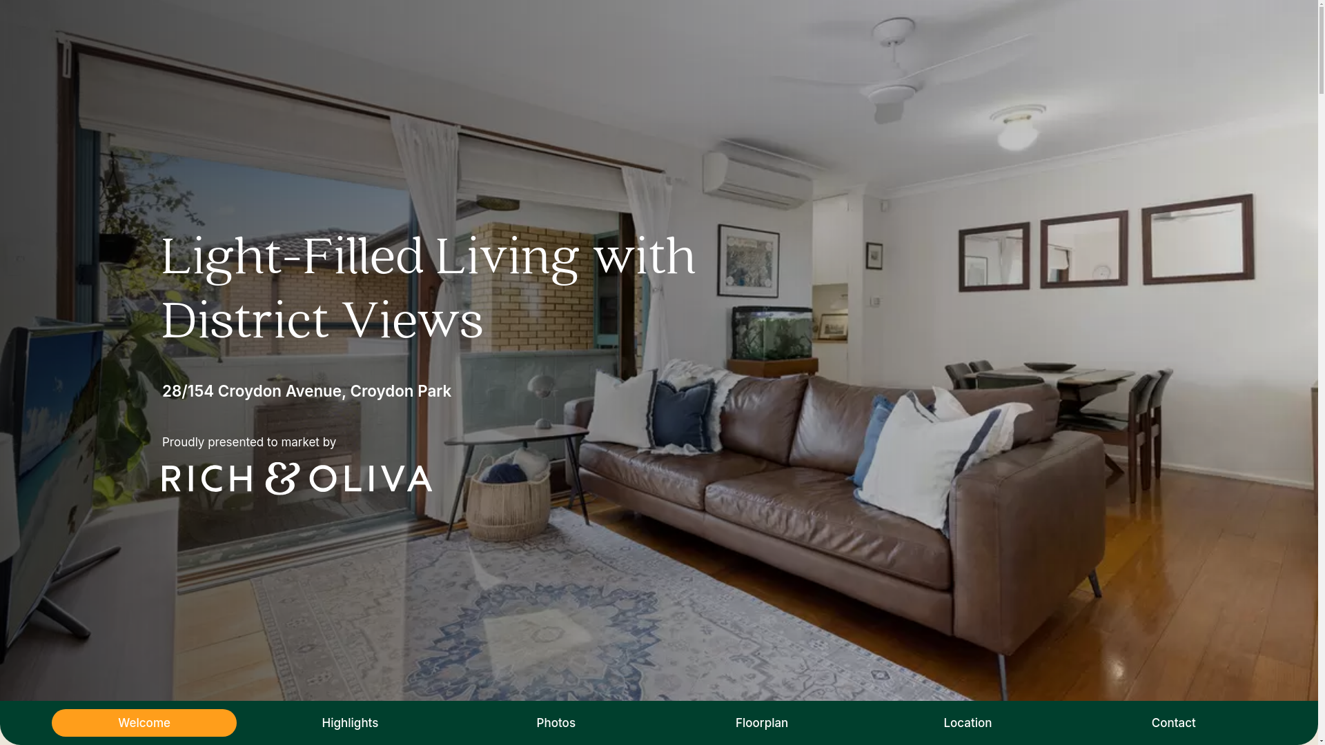 website screenshot of https://28at154croydonavenue.com/