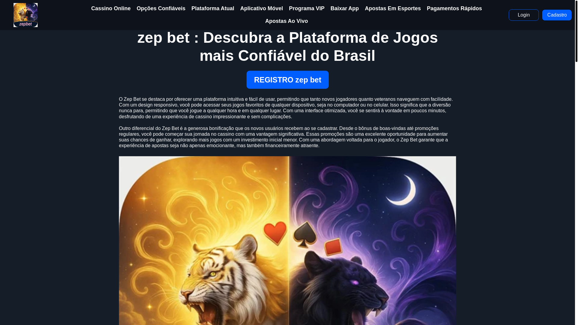 website screenshot of https://zepbet-com.com/