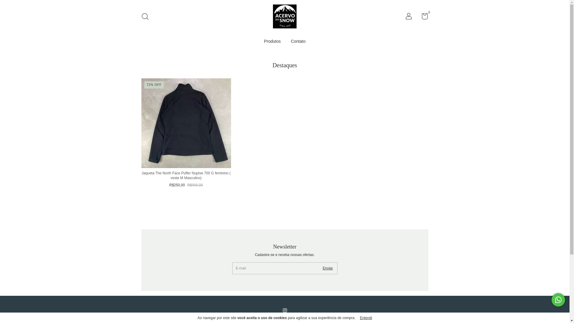 website screenshot of https://acervodosnow.com.br/