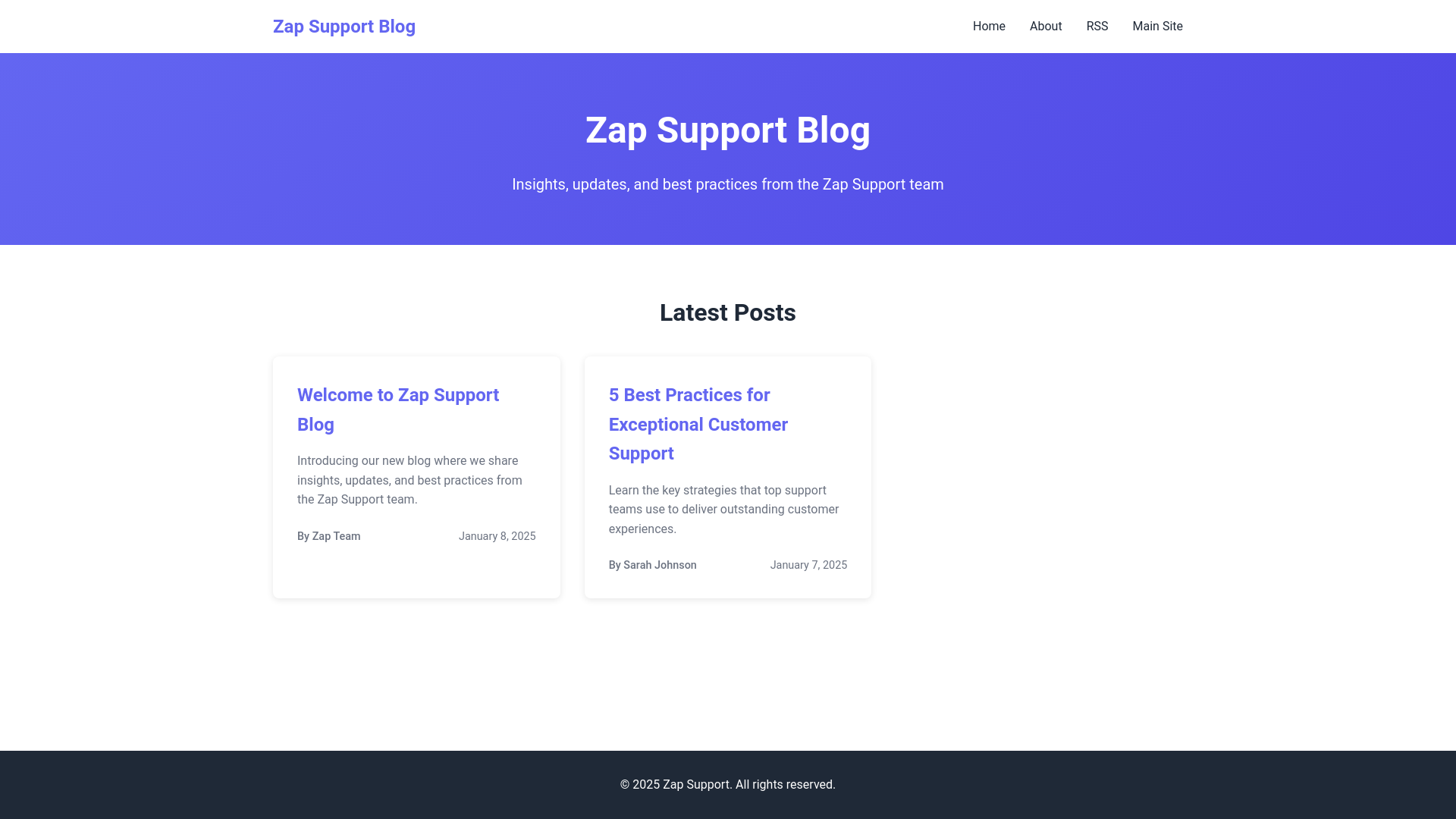 website screenshot of https://zap-support-blog.pages.dev/